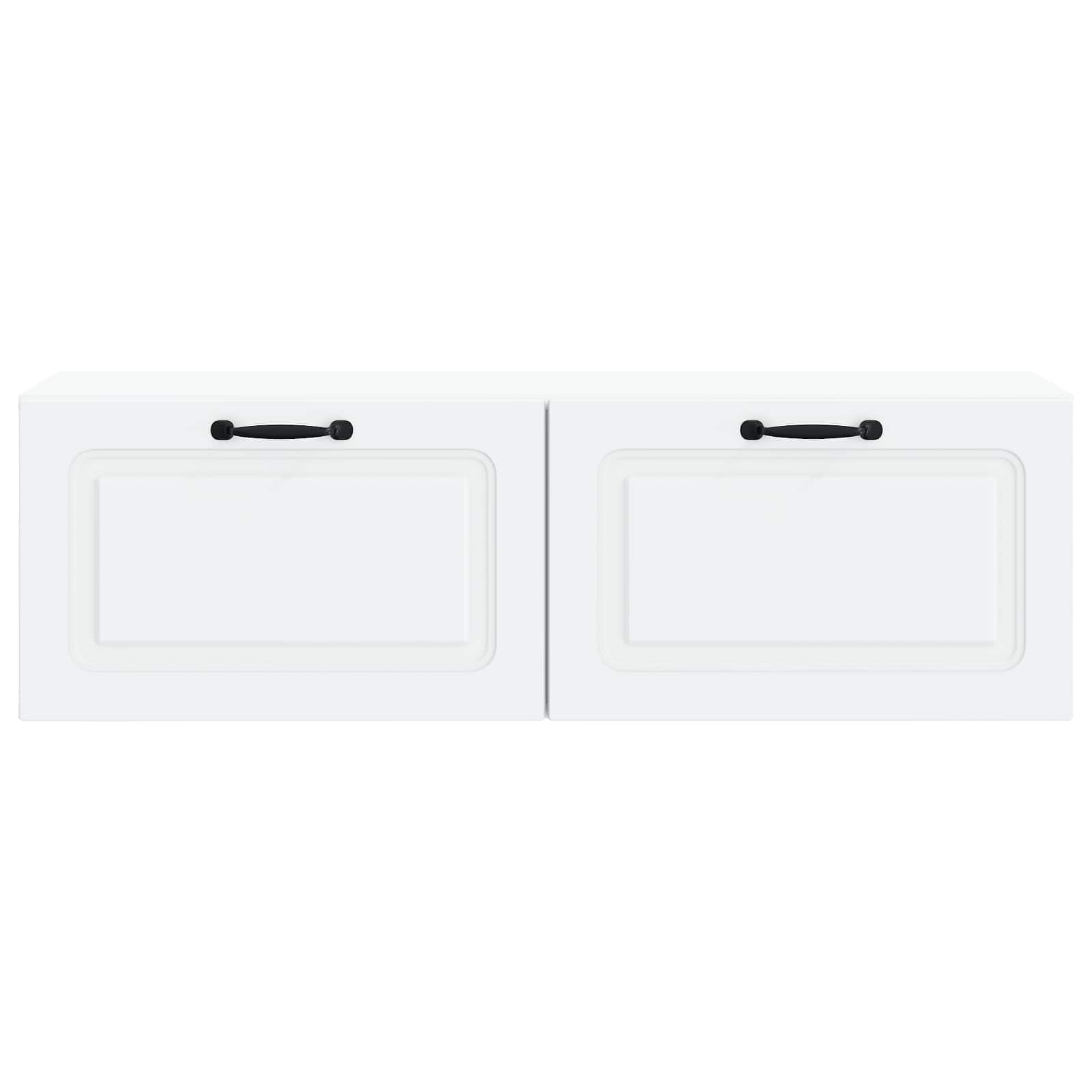 Sieninė TV spintelė Balta 98 x 31 x 30 cm Apdirbta mediena