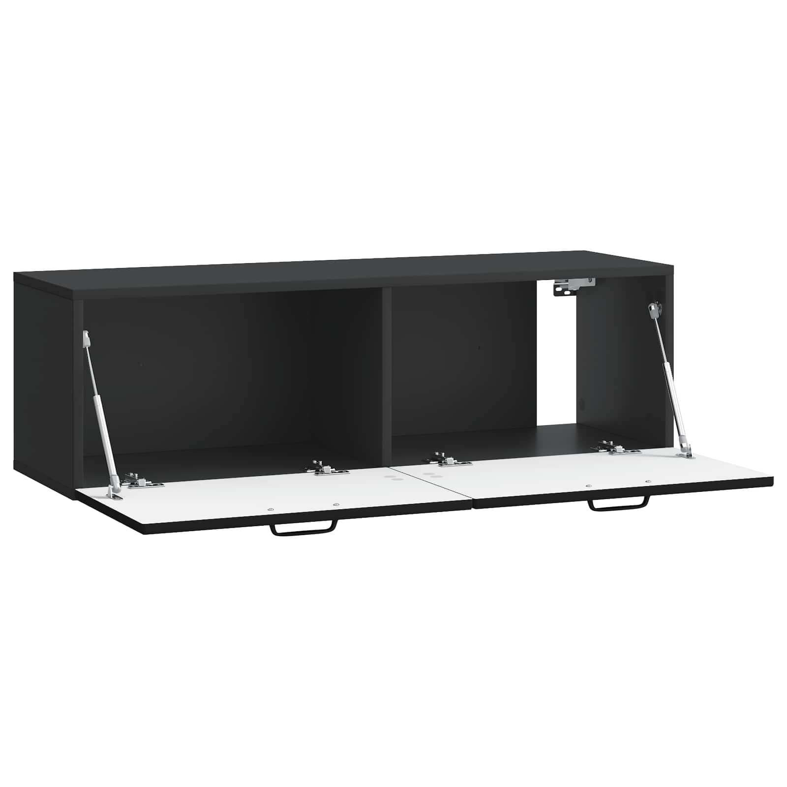 Sieninė TV spintelė Juoda 98 x 31 x 30 cm Apdirbta mediena