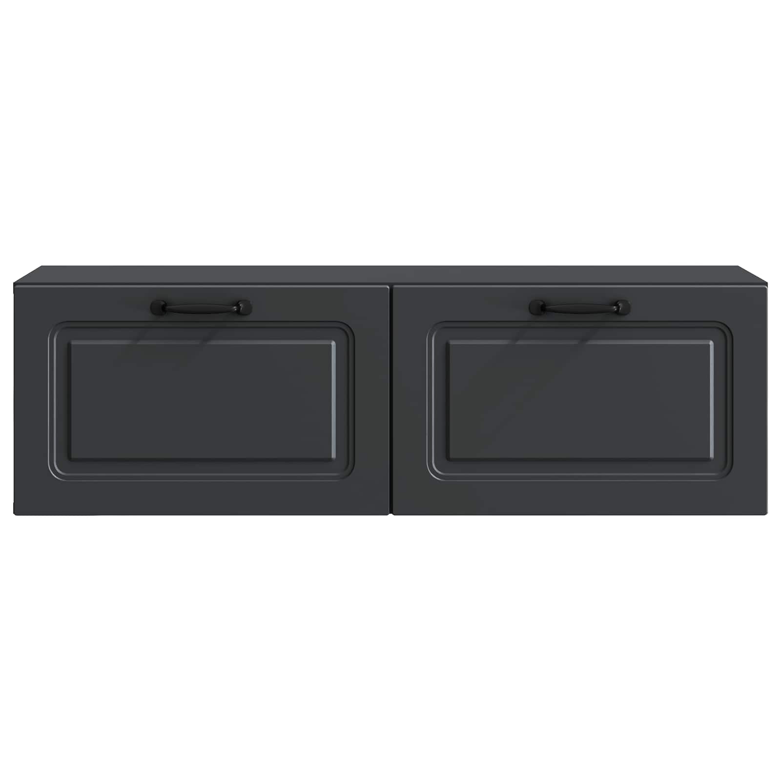 Sieninė TV spintelė Juoda 98 x 31 x 30 cm Apdirbta mediena