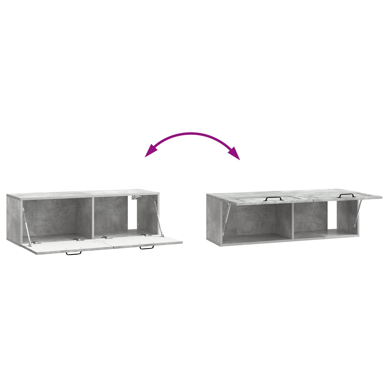 Sienas TV skapis Pelēks betons 98 x 31 x 30 cm