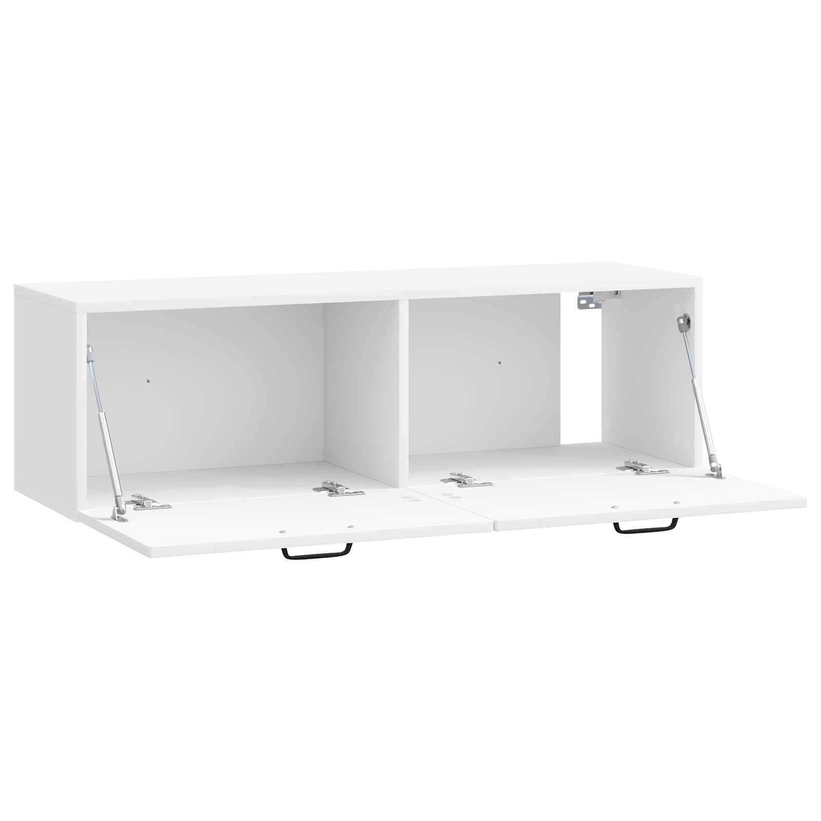 Sieninė TV spintelė Itin blizgi balta 98 x 31 x 30 cm