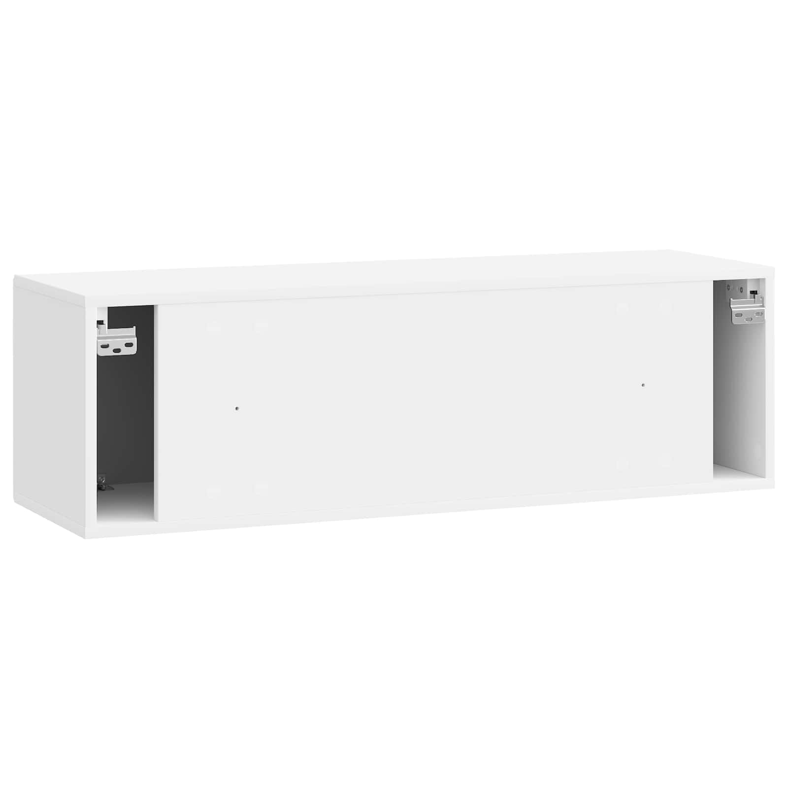 Sieninė TV spintelė Itin blizgi balta 98 x 31 x 30 cm