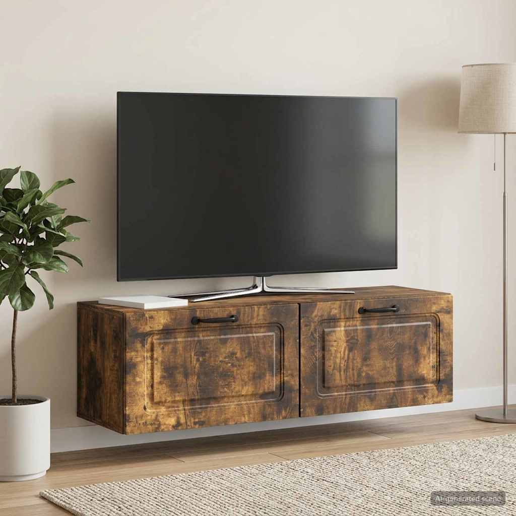 Sieninė TV spintelė Dūminio ąžuolo 98 x 31 x 30 cm