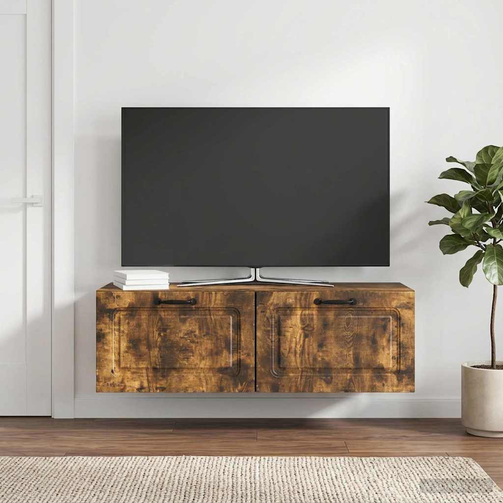 Sieninė TV spintelė Dūminio ąžuolo 98 x 31 x 30 cm