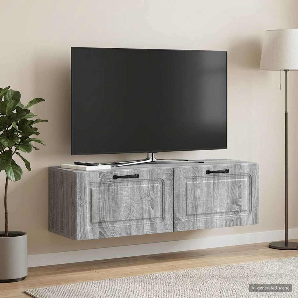 Sieninė TV spintelė Pilka sonoma ąžuolo 98 x 31 x 30 cm