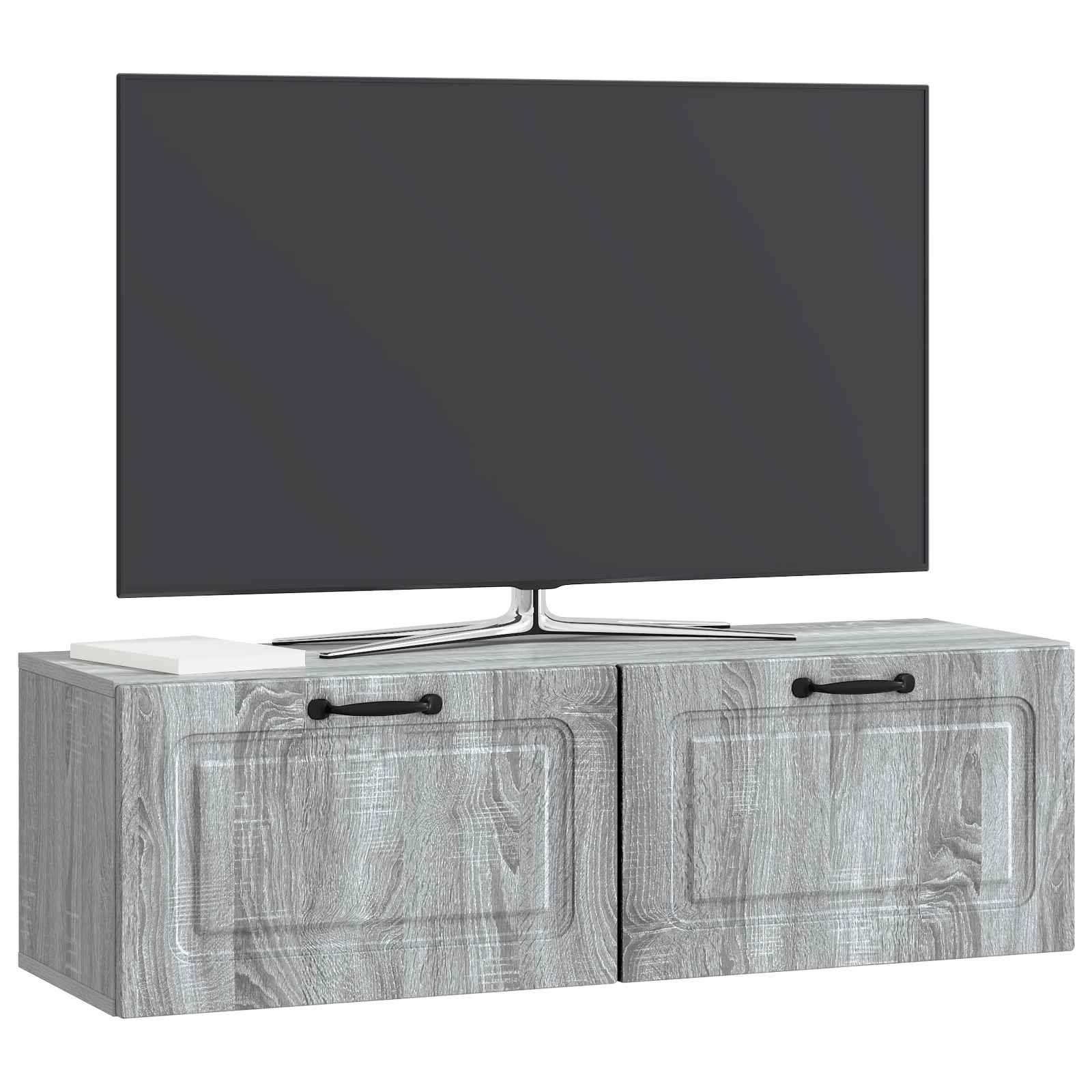 Sieninė TV spintelė Pilka sonoma ąžuolo 98 x 31 x 30 cm