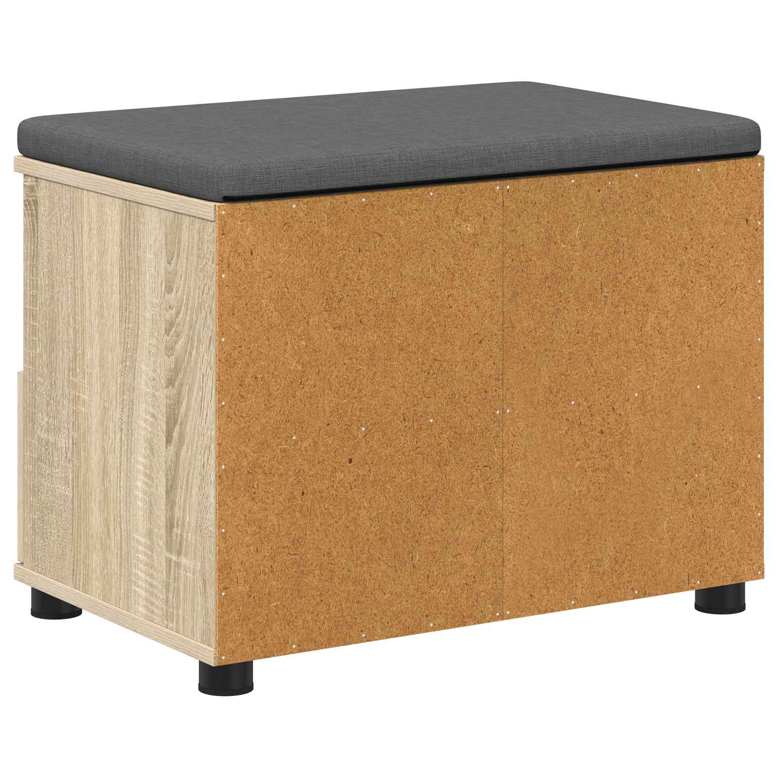 Hallway bench with cushion Sonoma oak 60 x 38 x 46 cm