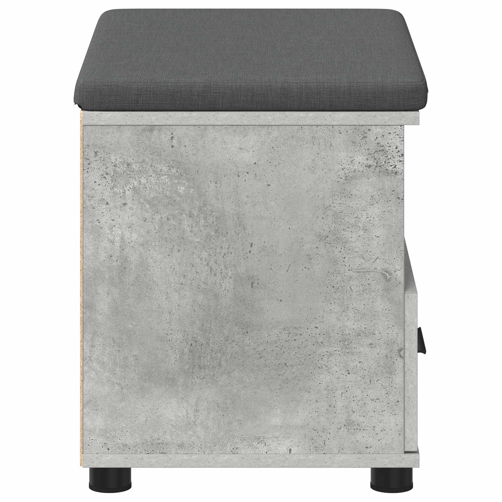 Koridoriaus suolas su pagalve Betono pilka 60 x 38 x 46 cm