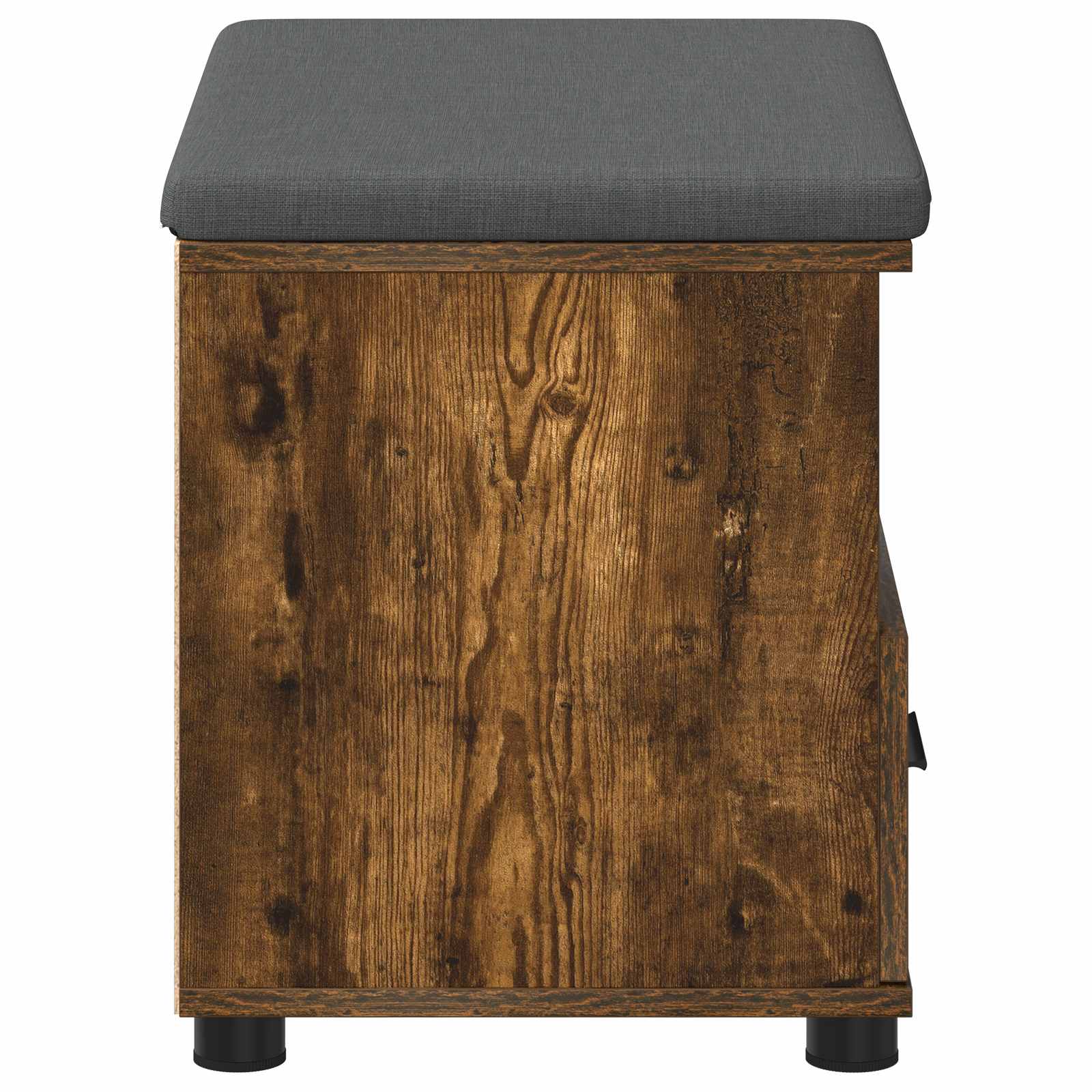 Hallway bench with cushion Smoked oak 60 x 38 x 46 cm