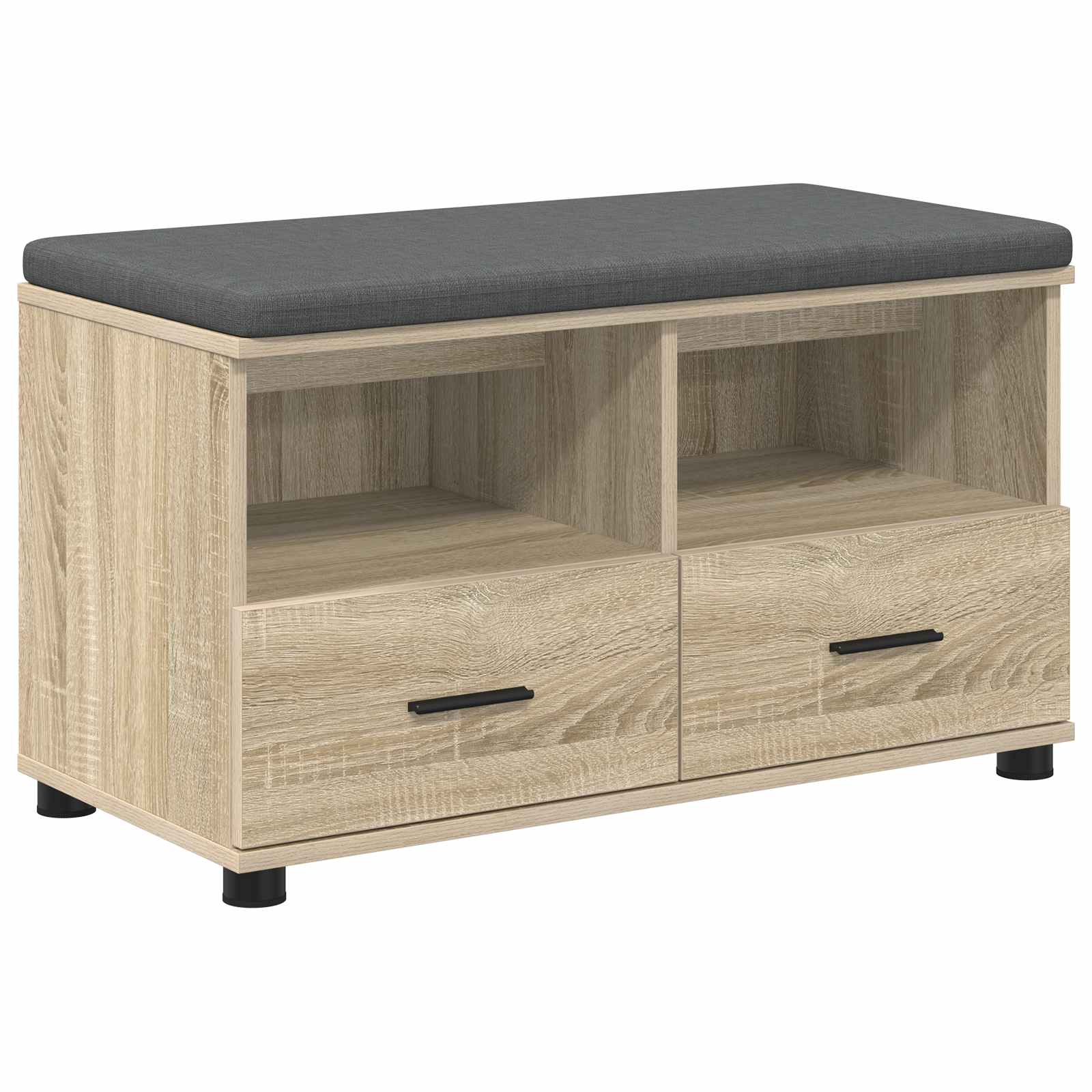 Koka sols ar spilvenu Sonoma ozols 80 x 38 x 46 cm
