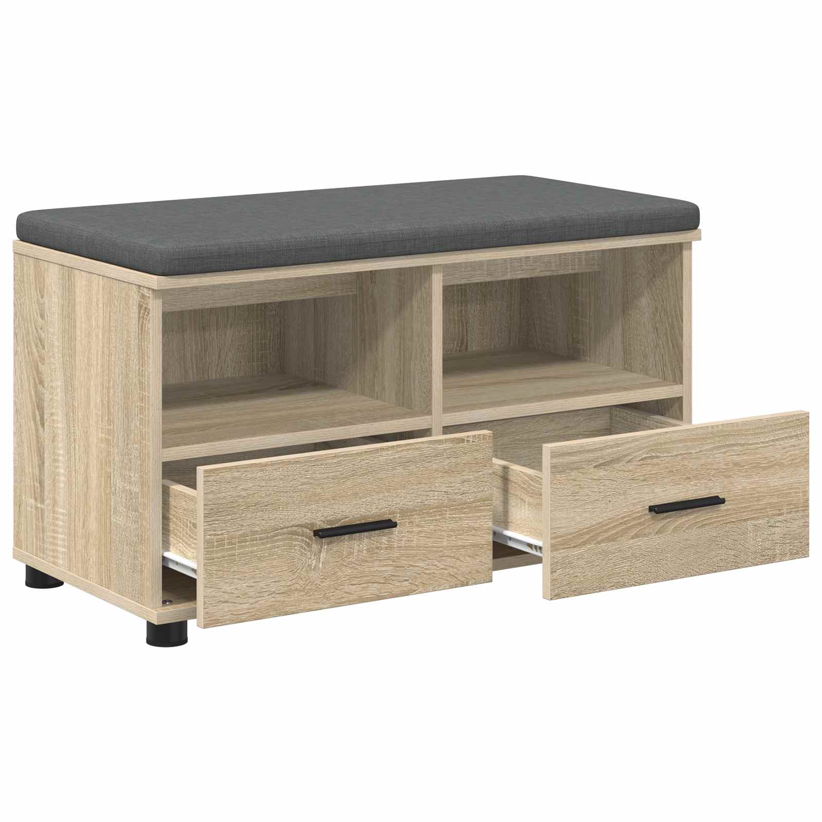 Koka sols ar spilvenu Sonoma ozols 80 x 38 x 46 cm
