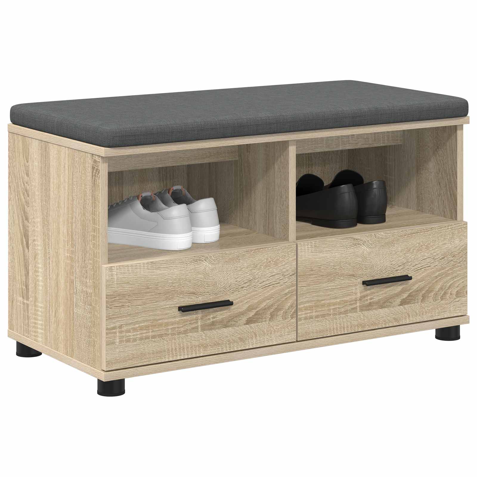 Koka sols ar spilvenu Sonoma ozols 80 x 38 x 46 cm
