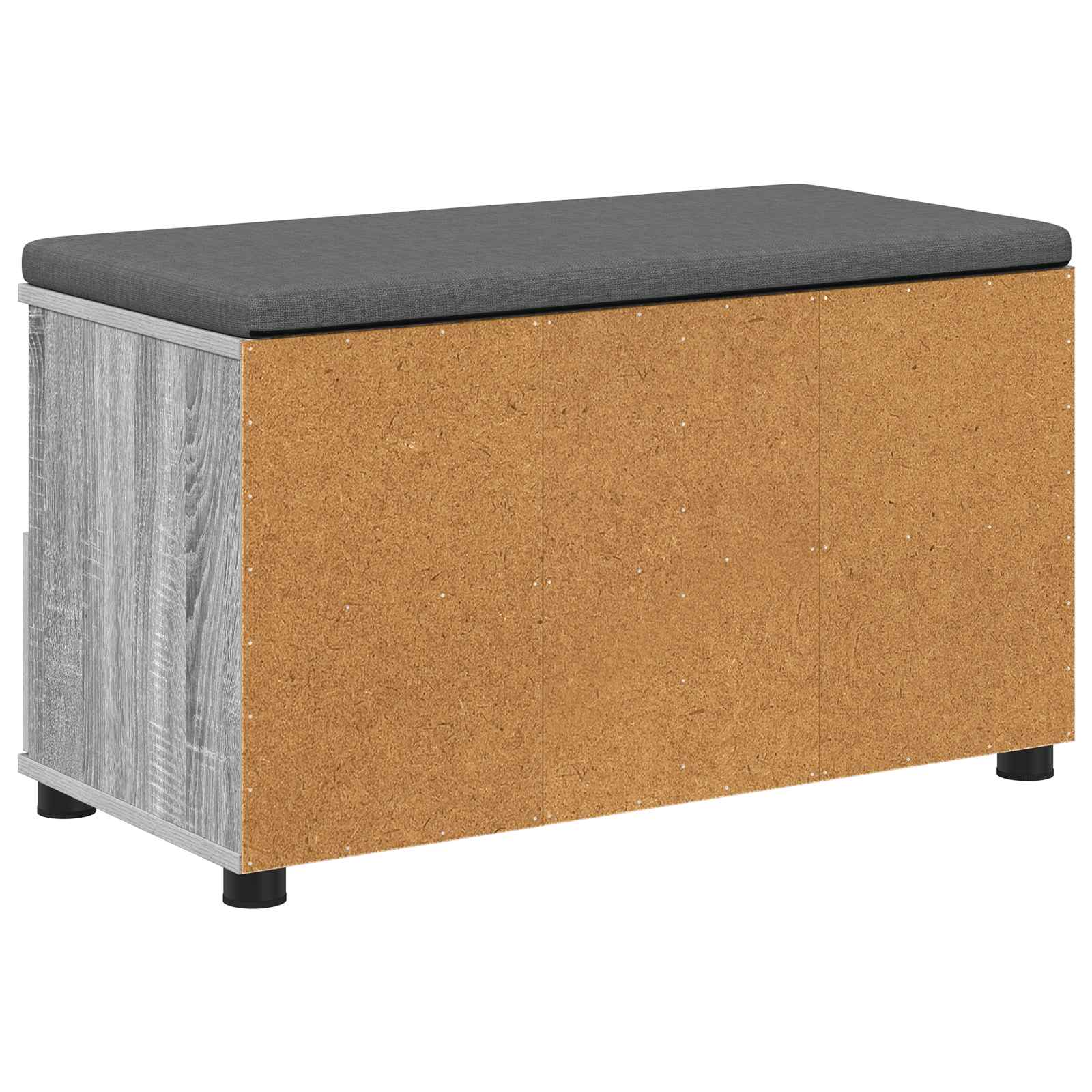 Koridoriaus suolas su pagalve Pilkas Sonoma 80 x 38 x 46 cm