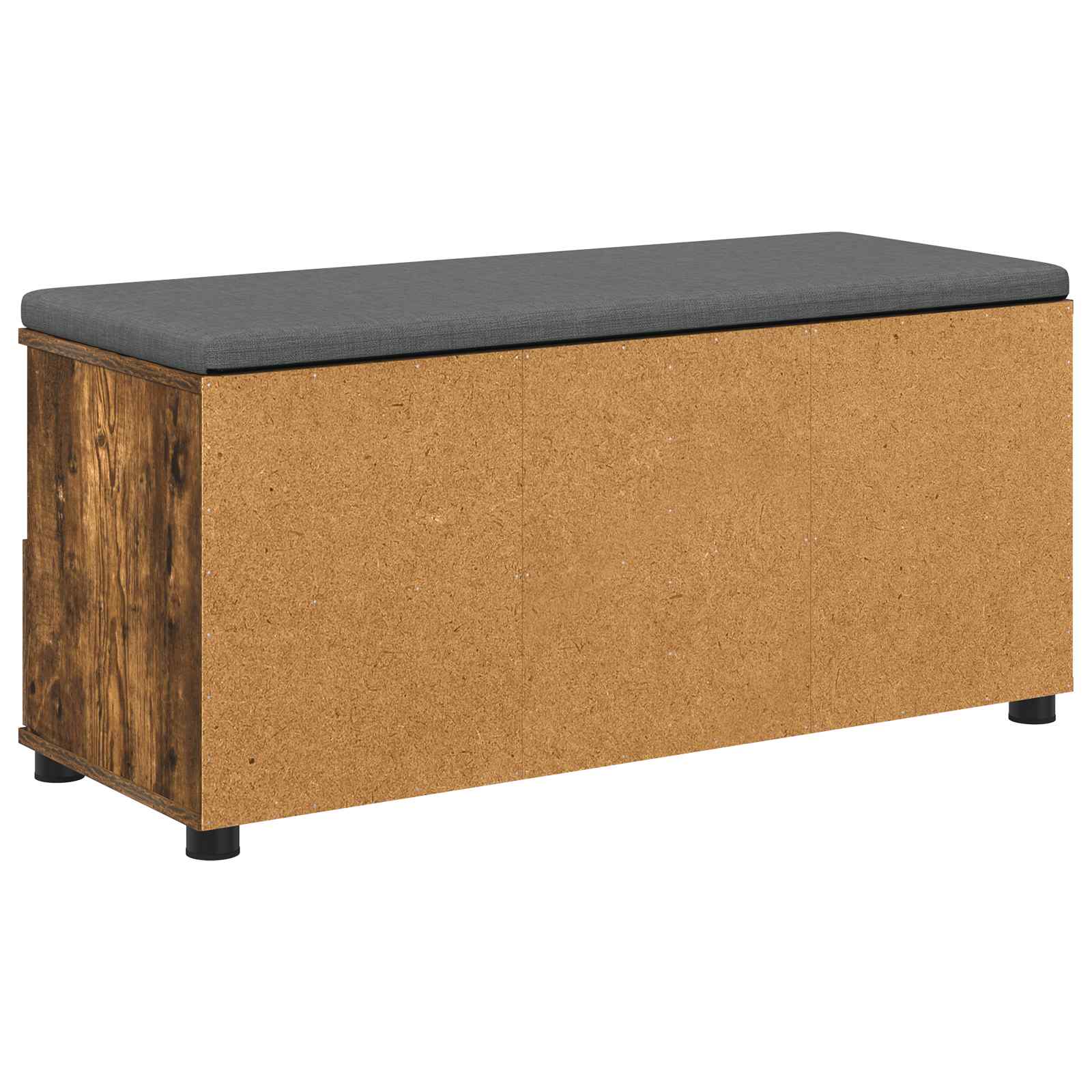 Hallway Bench with Cushion Smoked Oak 100 x 38 x 46 cm