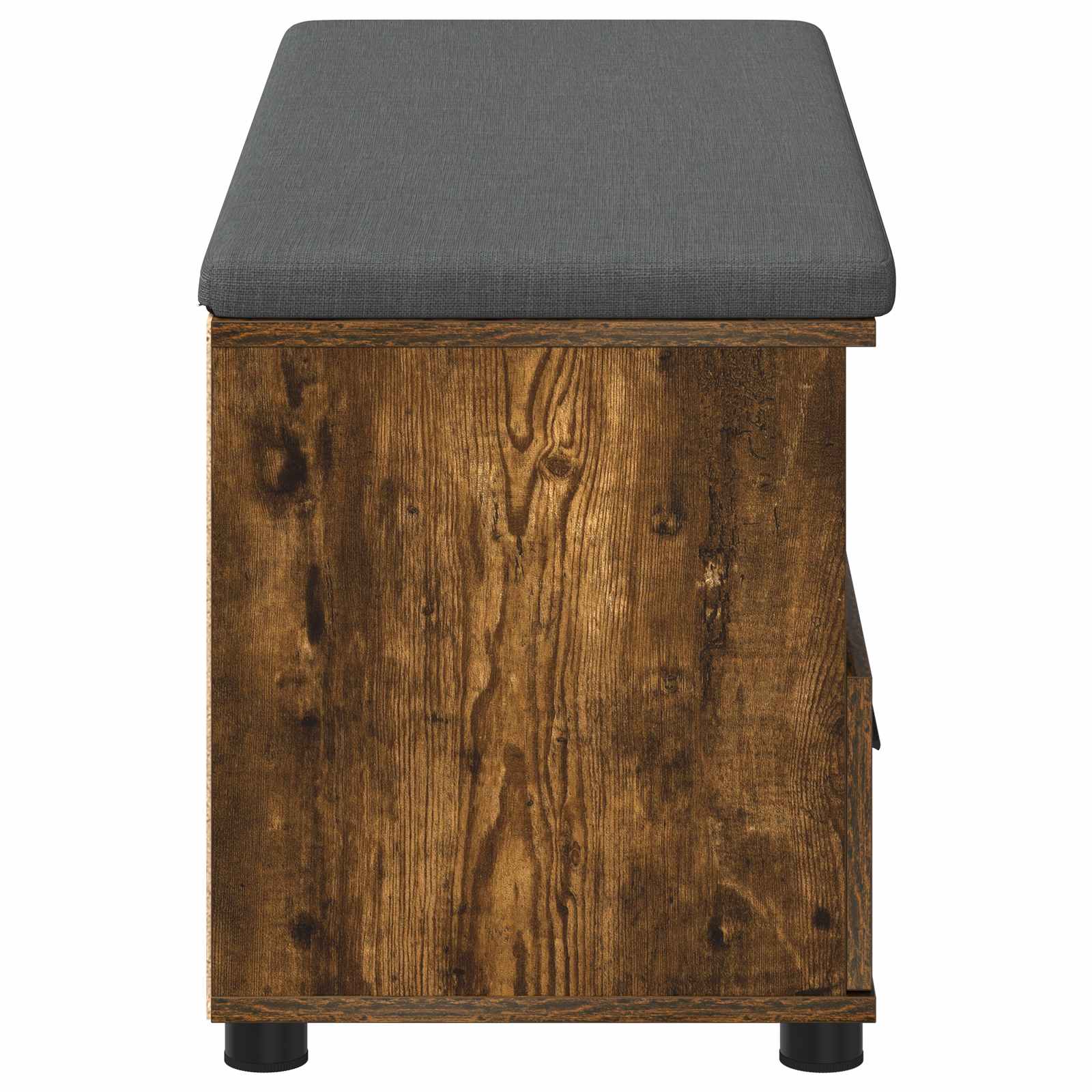 Hallway Bench with Cushion Smoked Oak 100 x 38 x 46 cm