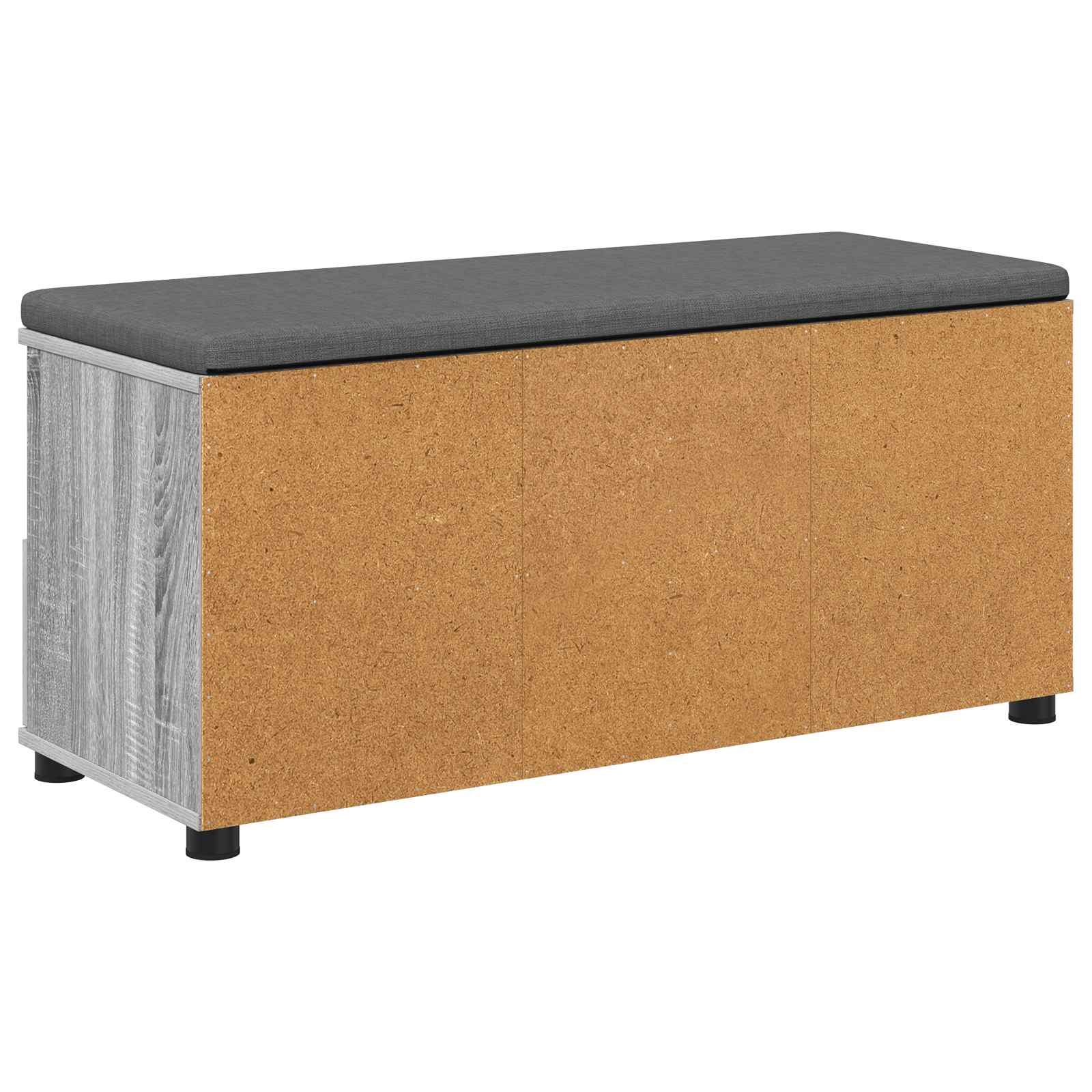 Hallway Bench with Cushion Grey Sonoma 100 x 38 x 46 cm
