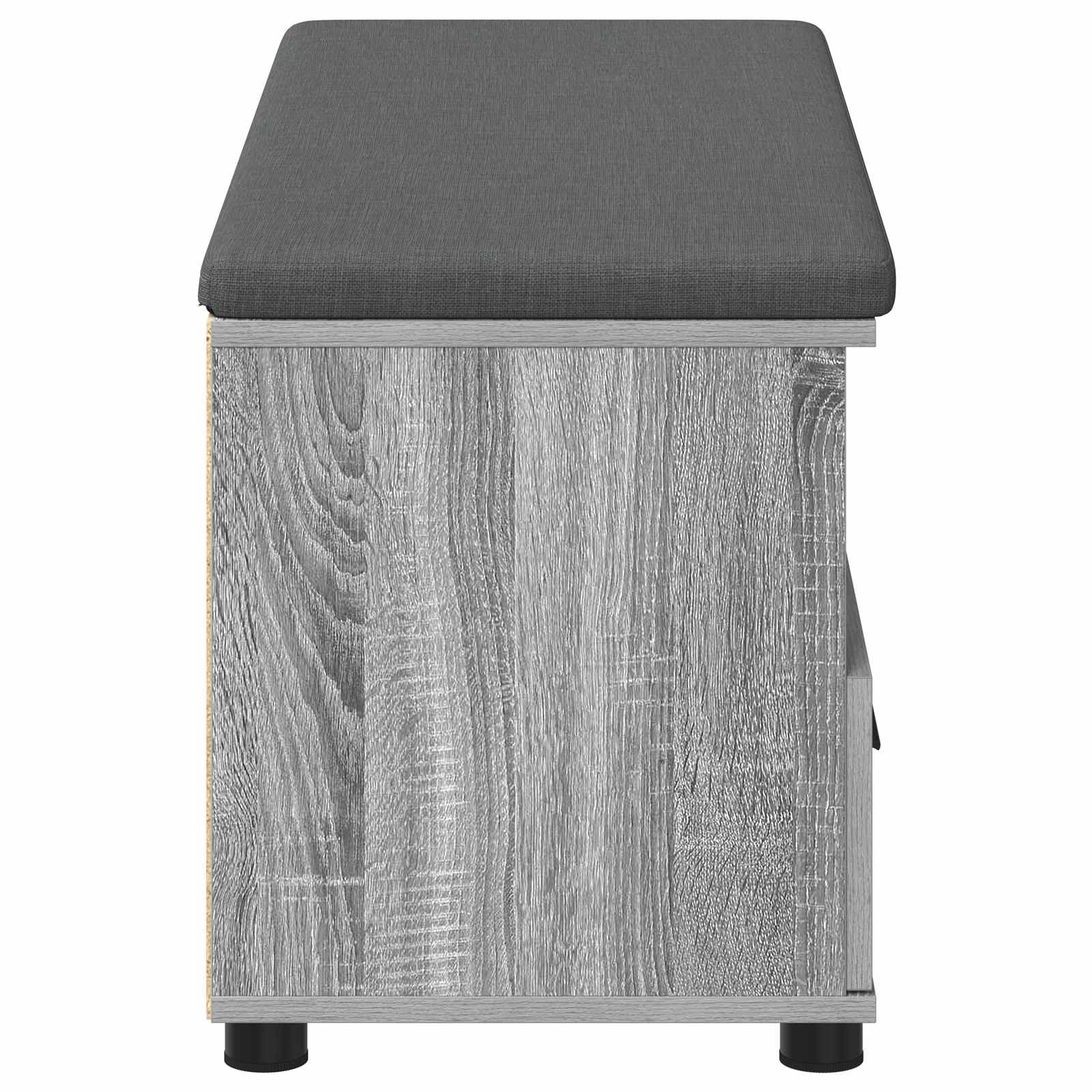 Hallway Bench with Cushion Grey Sonoma 100 x 38 x 46 cm