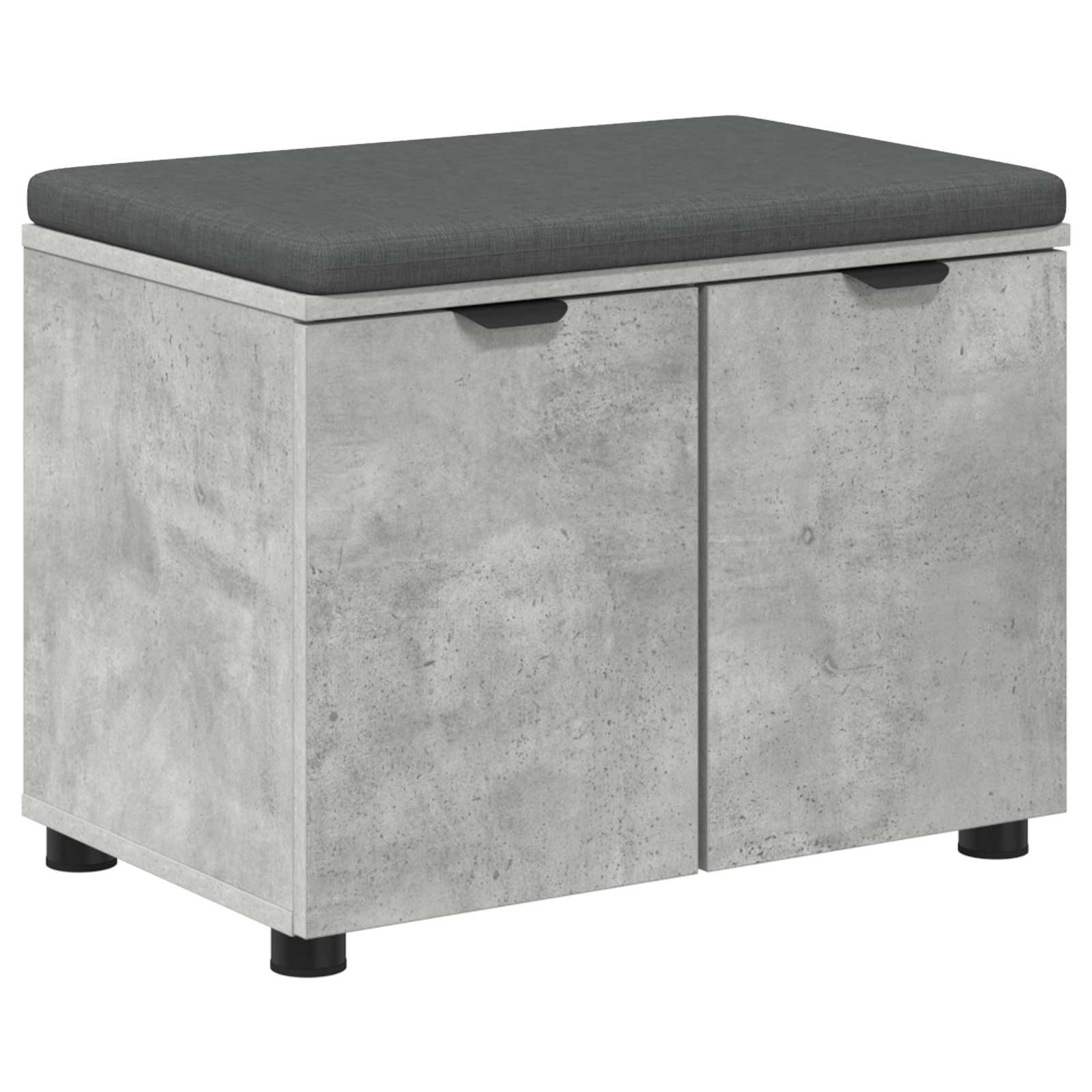 Koridoriaus suolas su pagalve Betono Pilka 60 x 38 x 46 cm