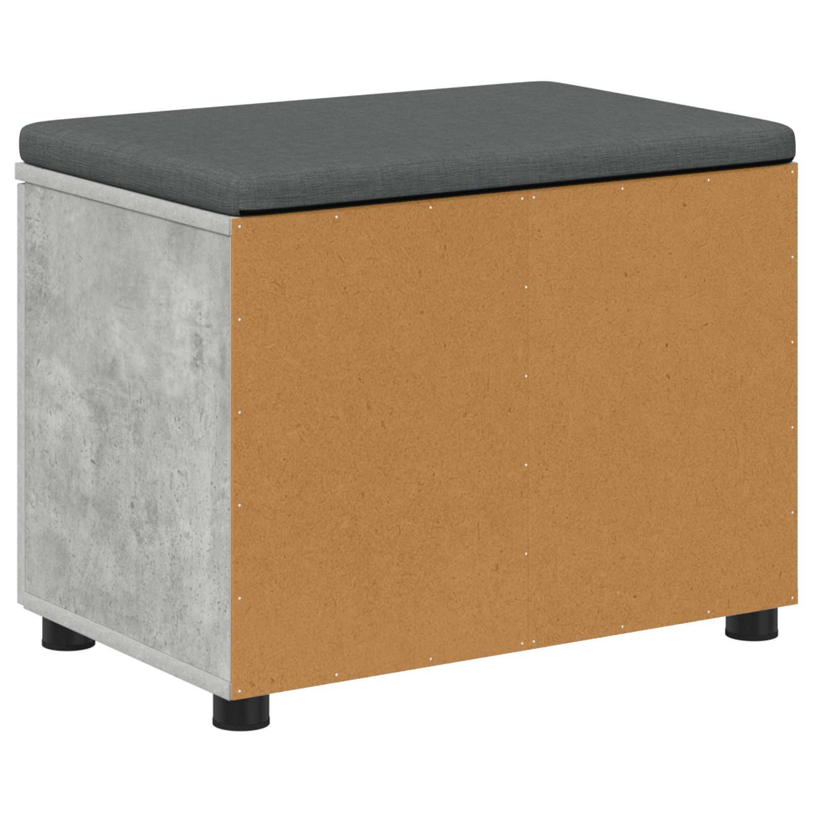 Koridoriaus suolas su pagalve Betono Pilka 60 x 38 x 46 cm