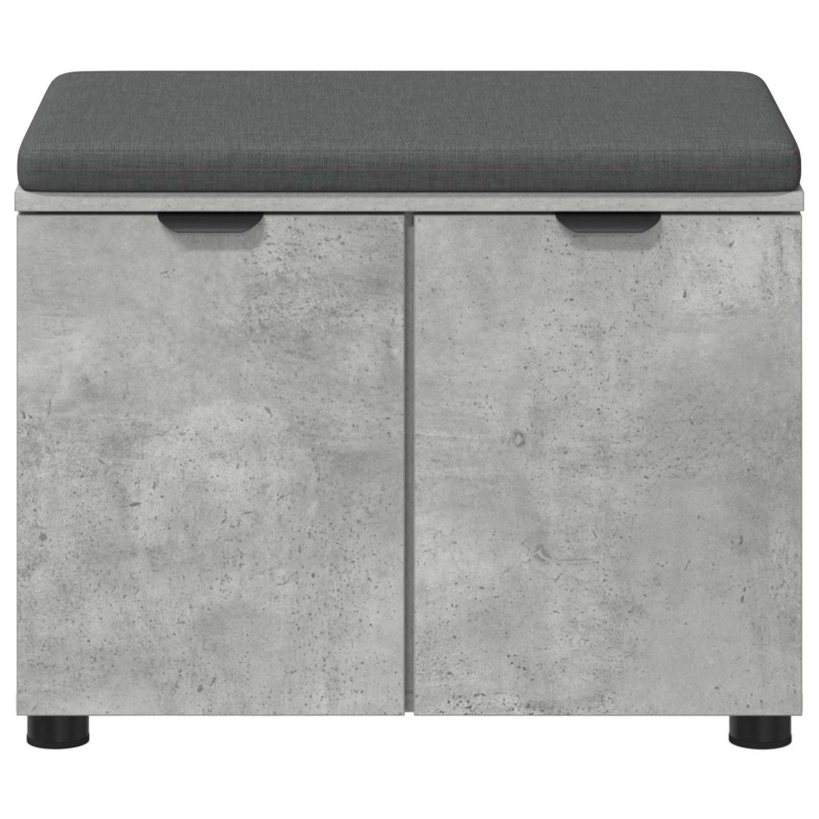 Koridoriaus suolas su pagalve Betono Pilka 60 x 38 x 46 cm