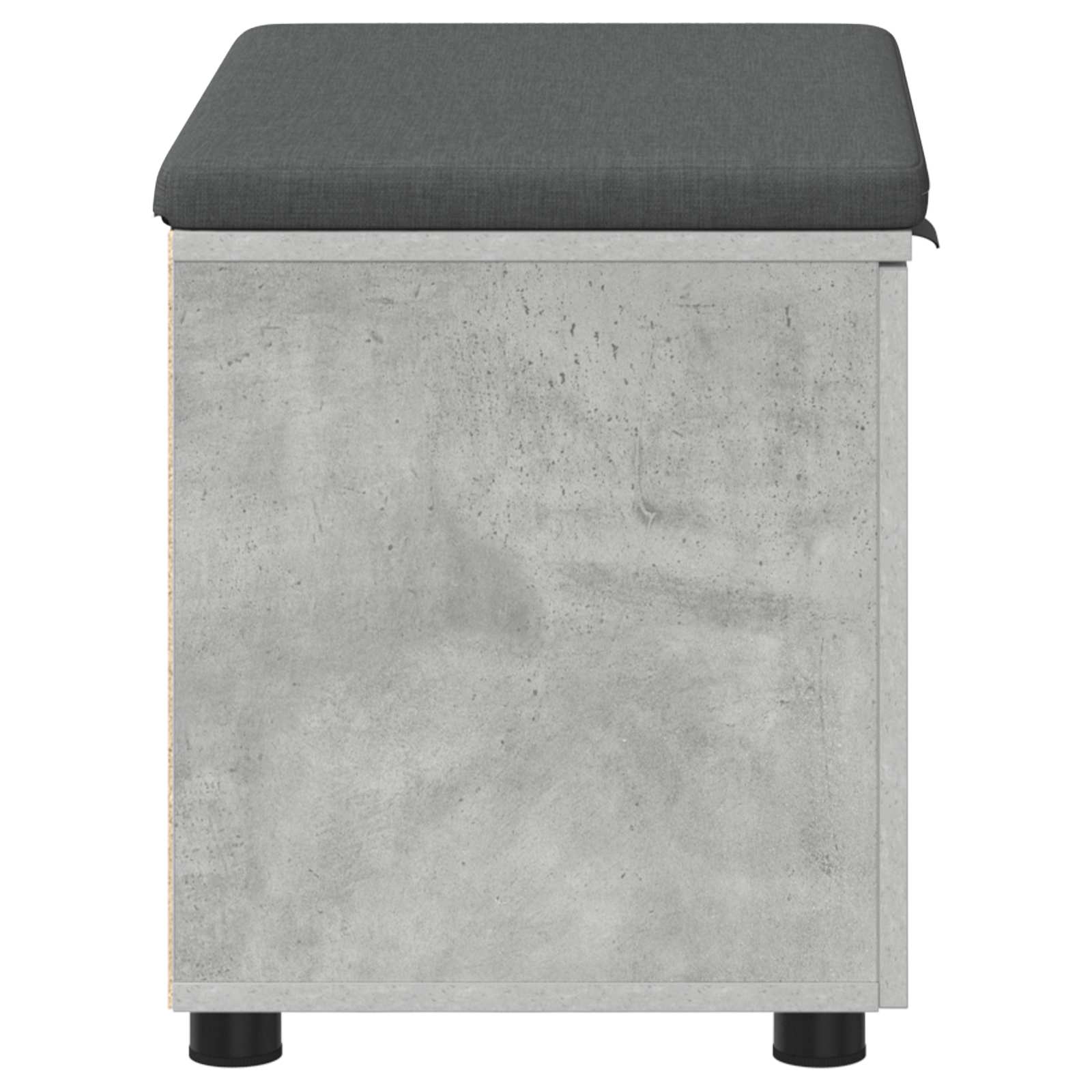 Koridoriaus suolas su pagalve Betono Pilka 60 x 38 x 46 cm