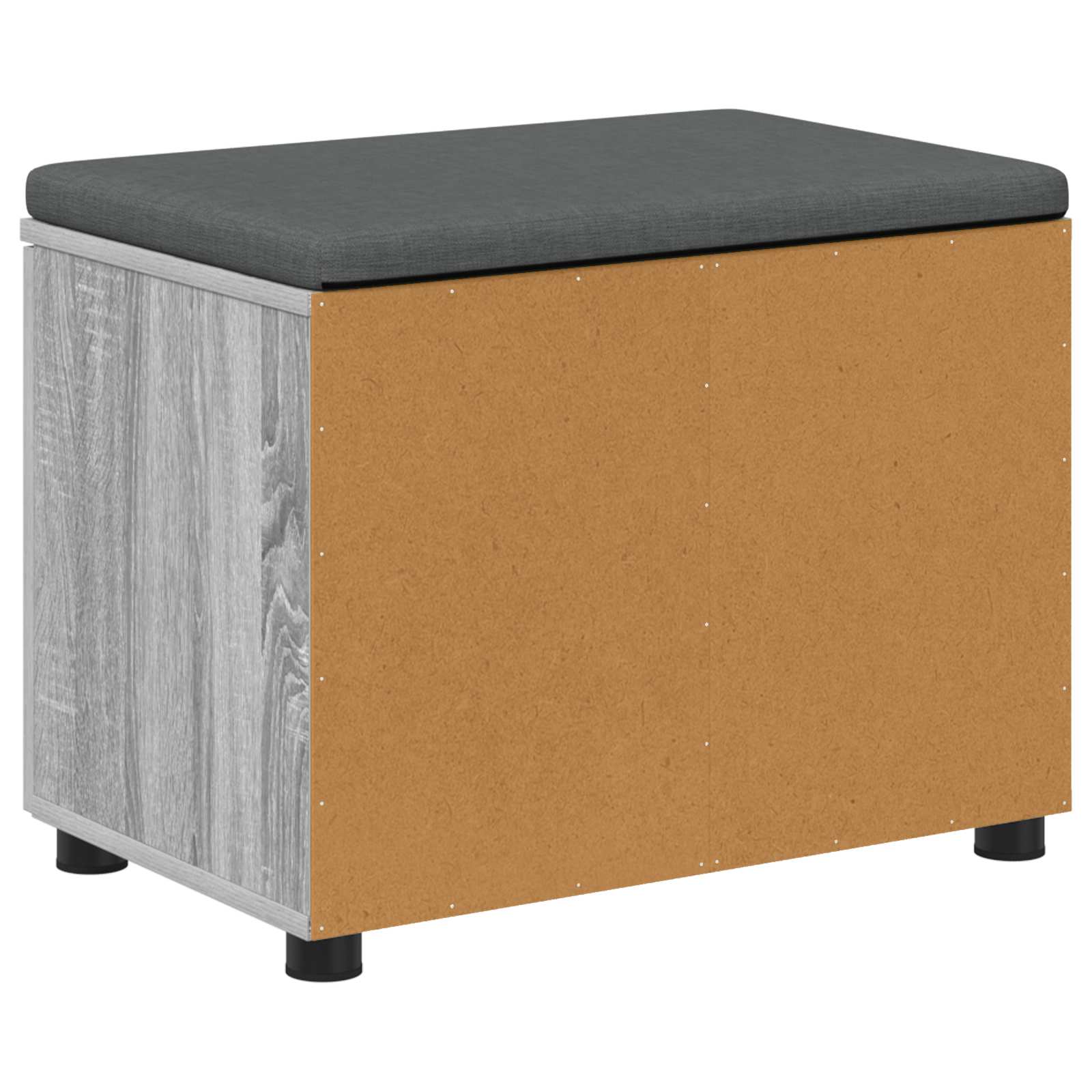 Koridoriaus suolas su pagalve Pilka Sonoma 60 x 38 x 46 cm
