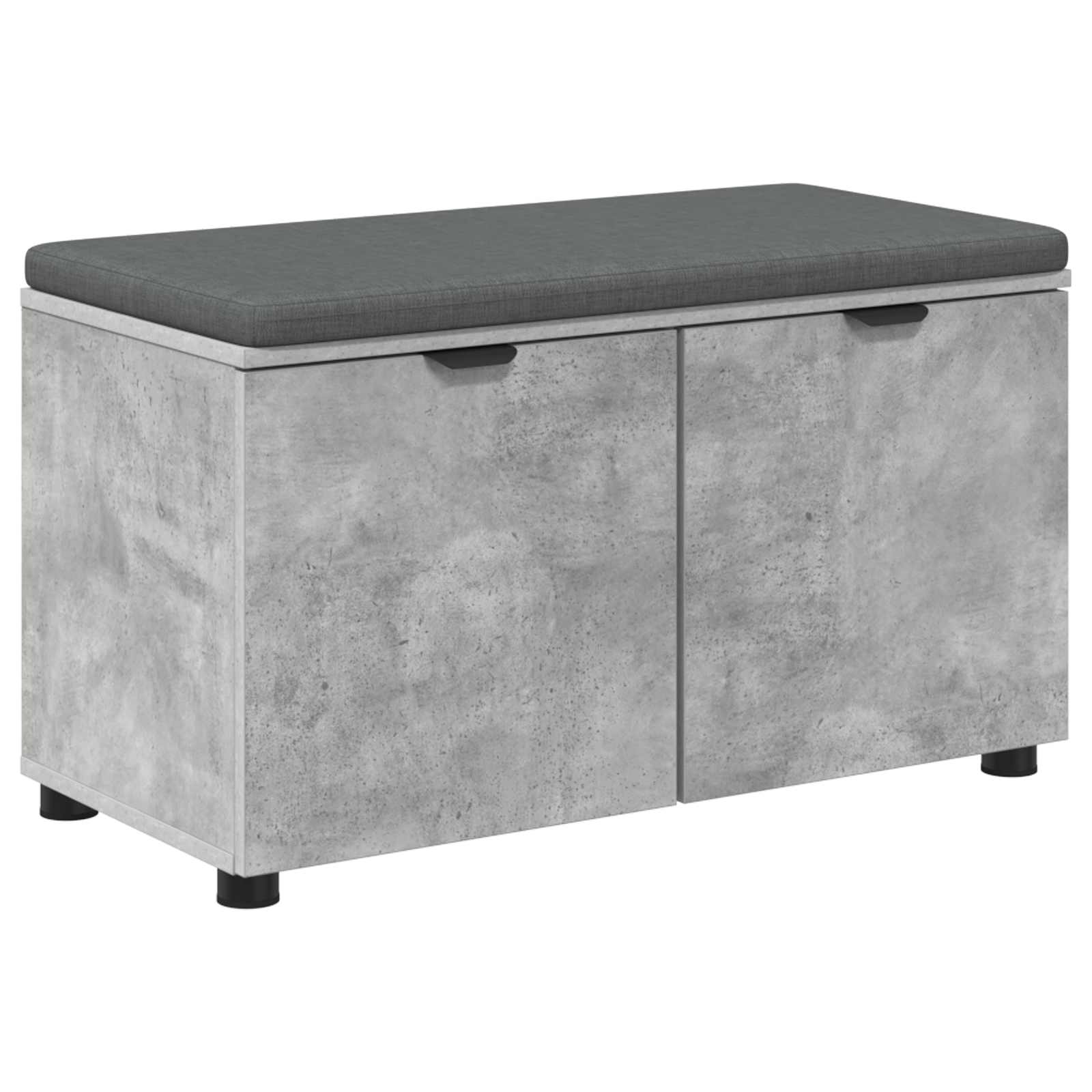 Koridoriaus suolas su pagalve Betono Pilka 80 x 38 x 46 cm