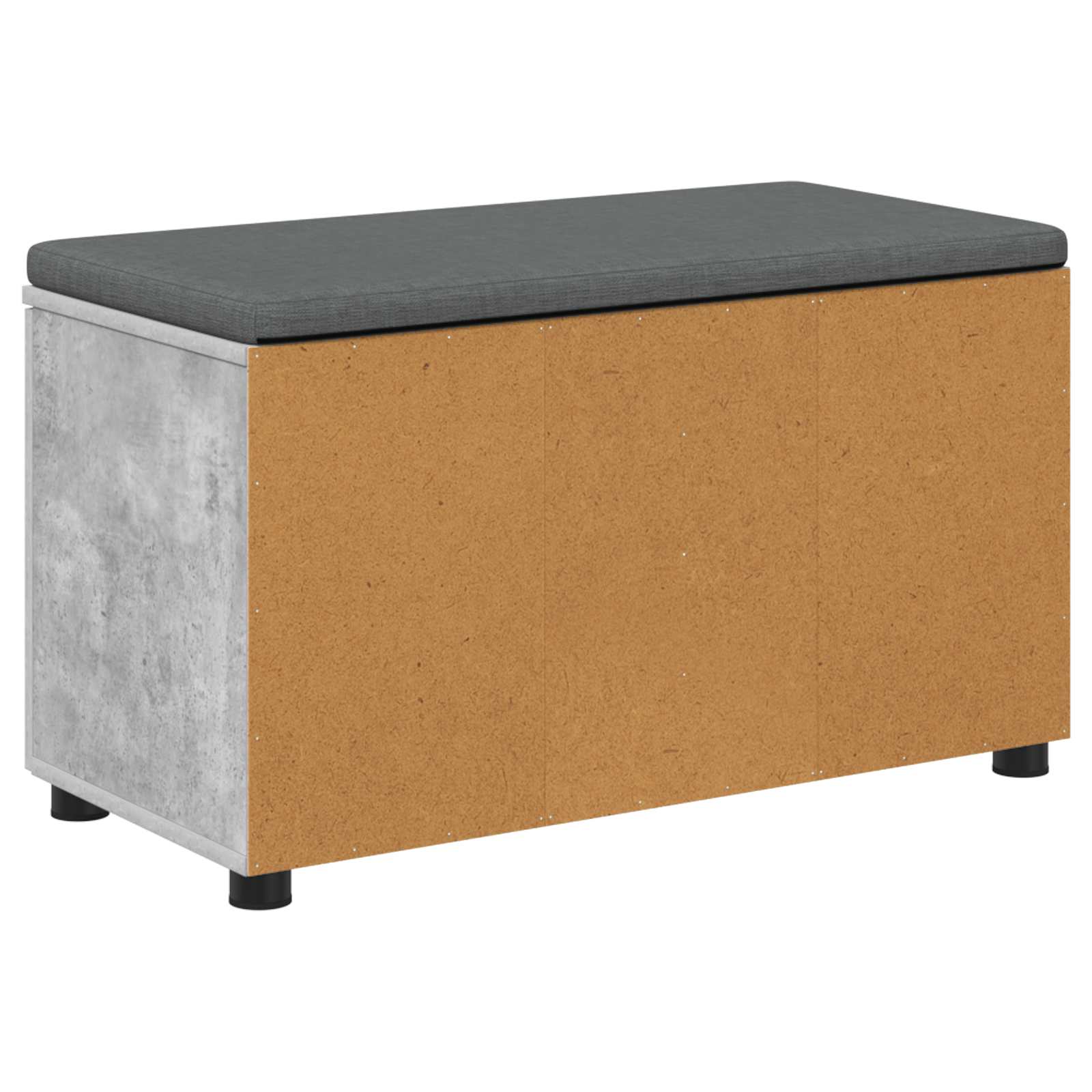 Koridoriaus suolas su pagalve Betono Pilka 80 x 38 x 46 cm