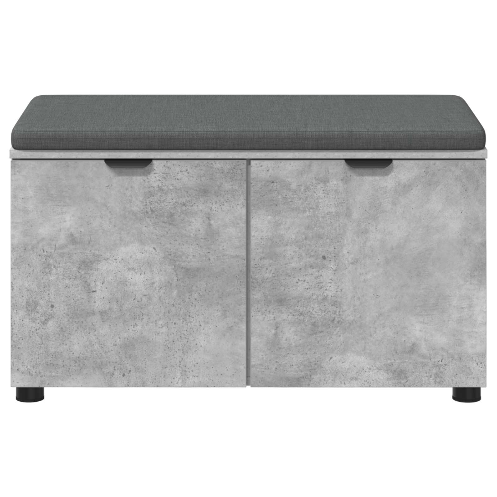 Koridoriaus suolas su pagalve Betono Pilka 80 x 38 x 46 cm
