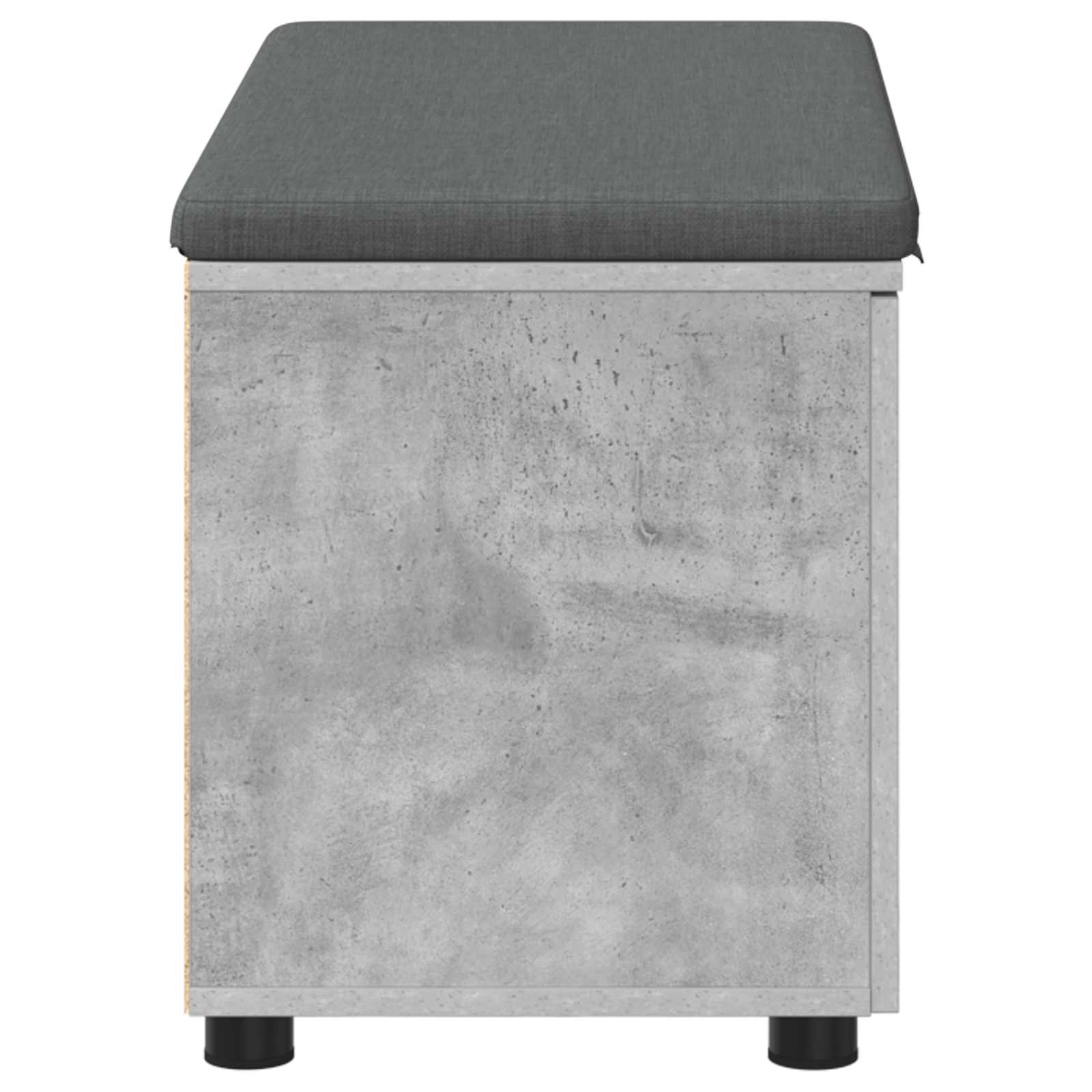 Koridoriaus suolas su pagalve Betono Pilka 80 x 38 x 46 cm