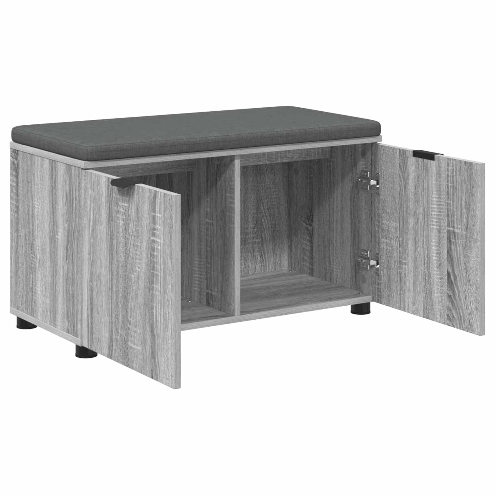 Koridoriaus suolas su pagalve Pilka Sonoma 80 x 38 x 46 cm