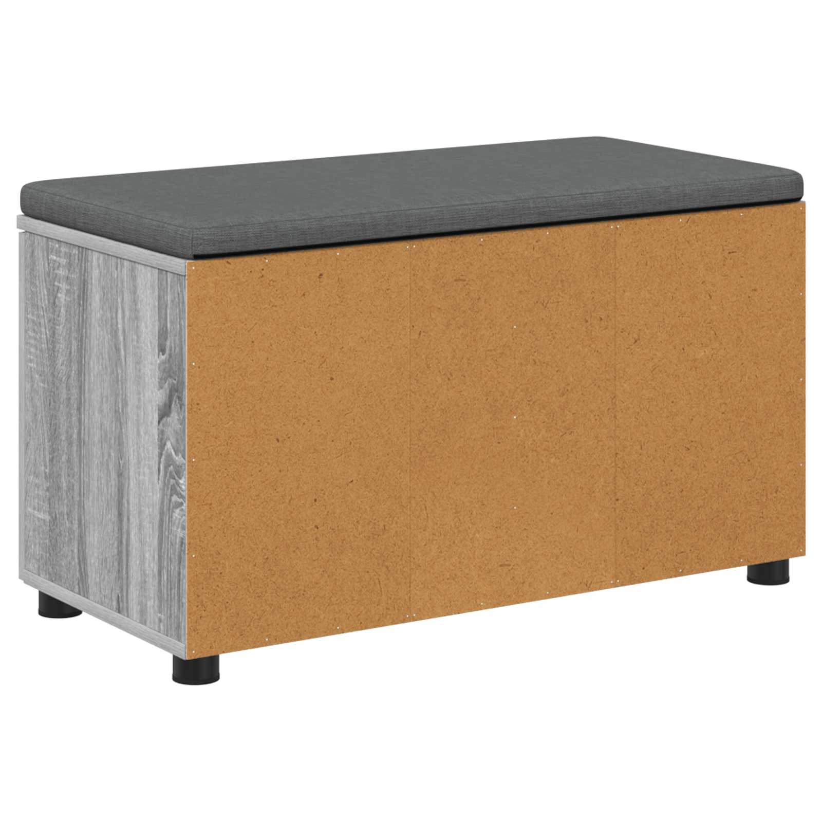 Koridoriaus suolas su pagalve Pilka Sonoma 80 x 38 x 46 cm