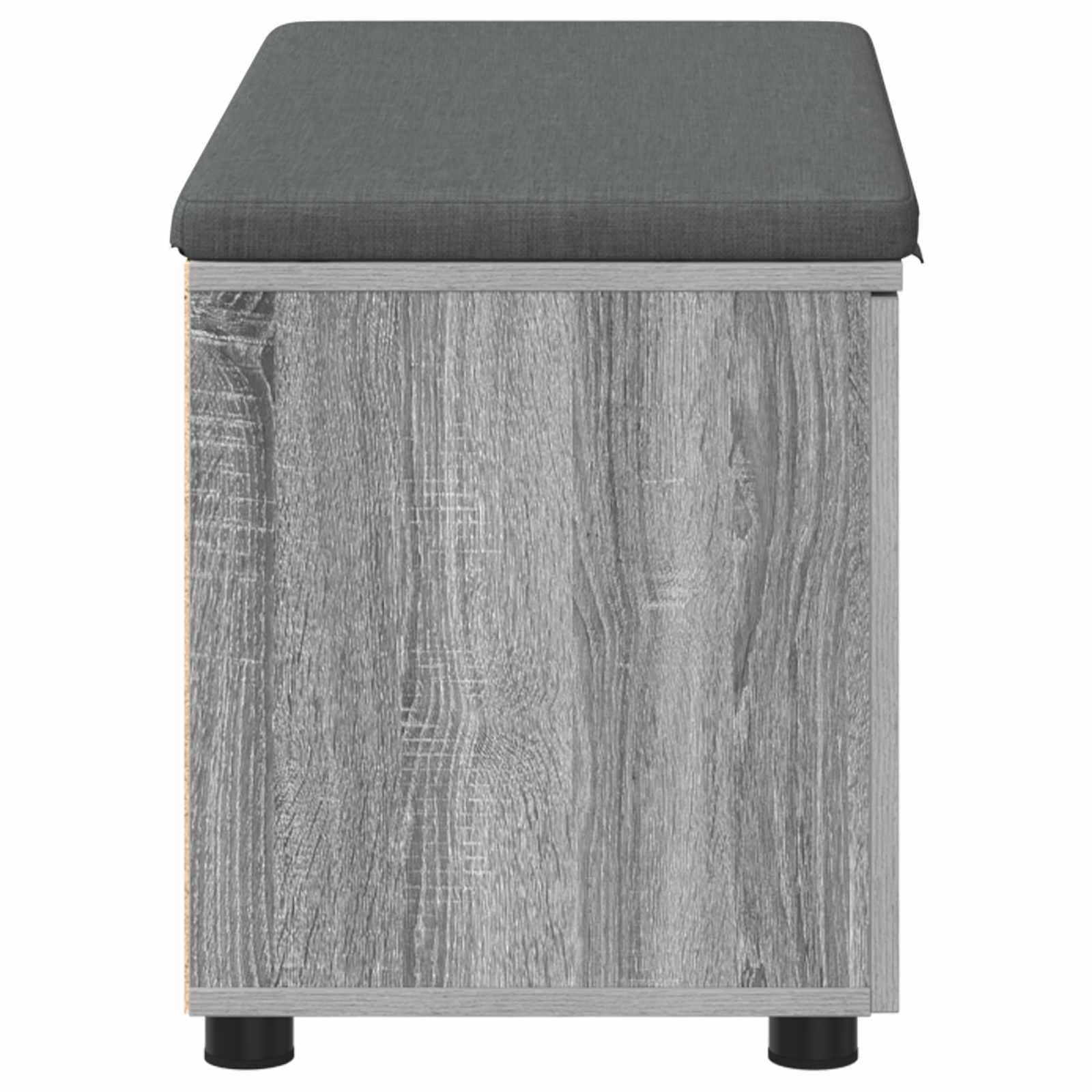 Koridoriaus suolas su pagalve Pilka Sonoma 80 x 38 x 46 cm