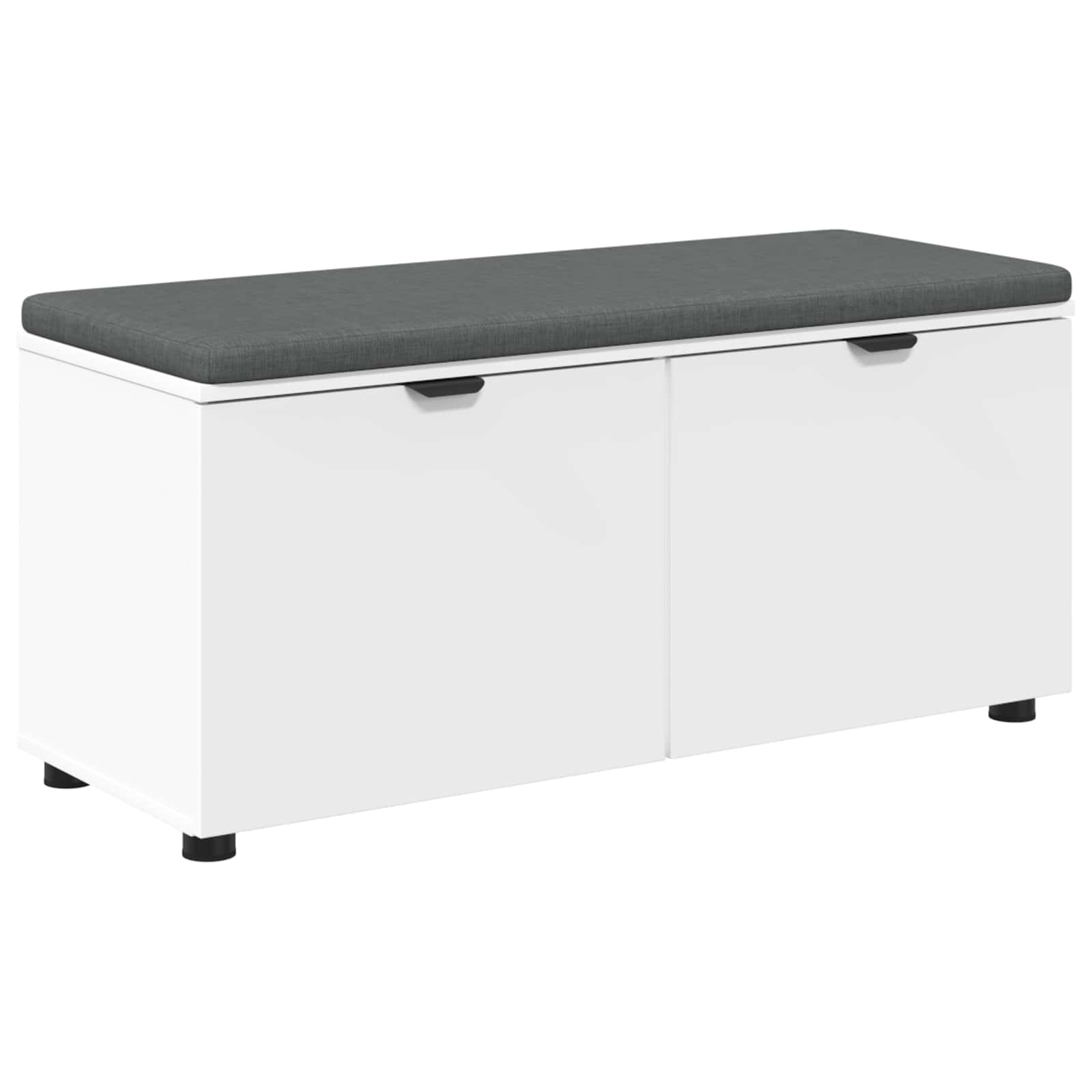 Koridoriaus suolas su pagalve Baltas 100 x 38 x 46 cm