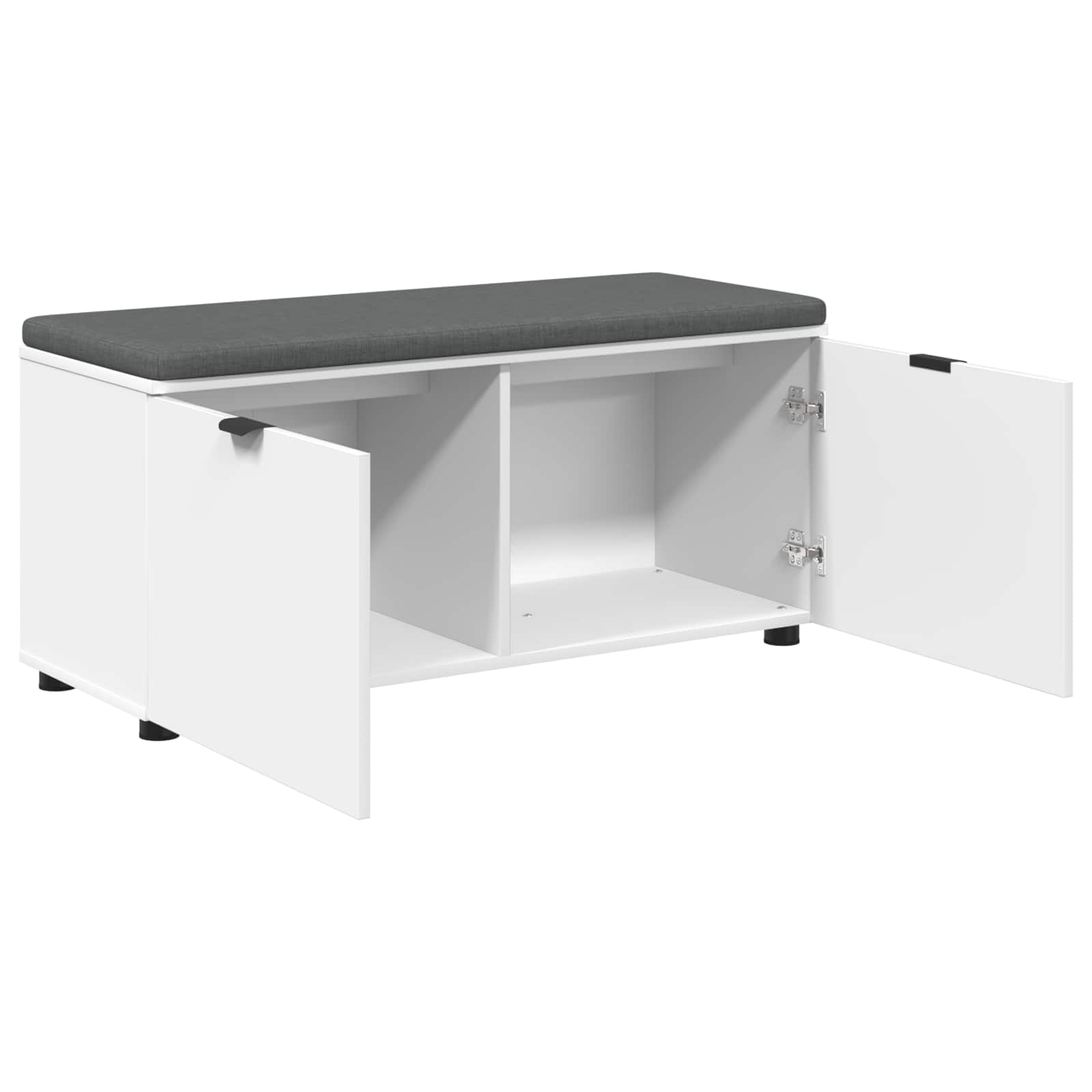 Koridoriaus suolas su pagalve Baltas 100 x 38 x 46 cm