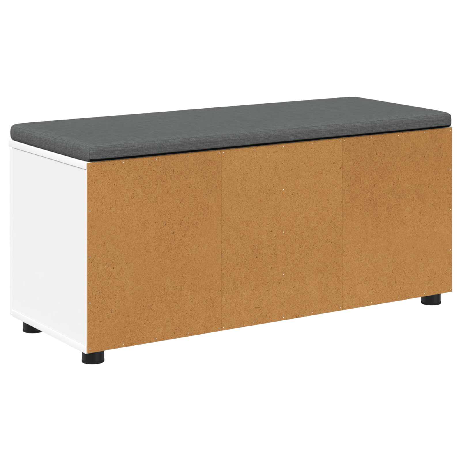 Koridoriaus suolas su pagalve Baltas 100 x 38 x 46 cm