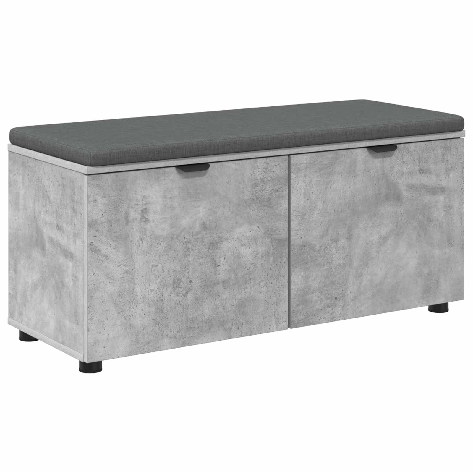 Koridoriaus suolas su pagalve Betono Pilka 100 x 38 x 46 cm