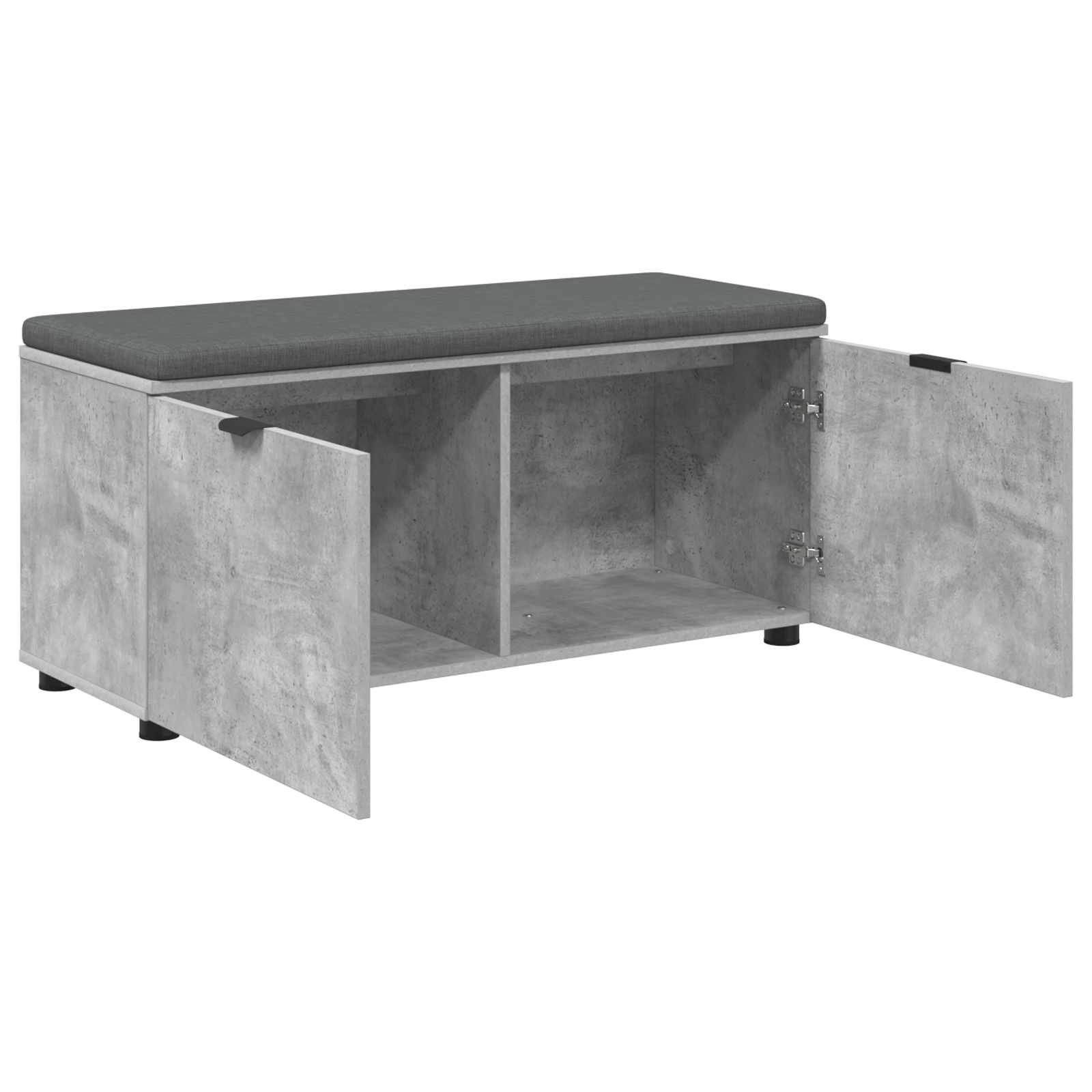 Koridoriaus suolas su pagalve Betono Pilka 100 x 38 x 46 cm