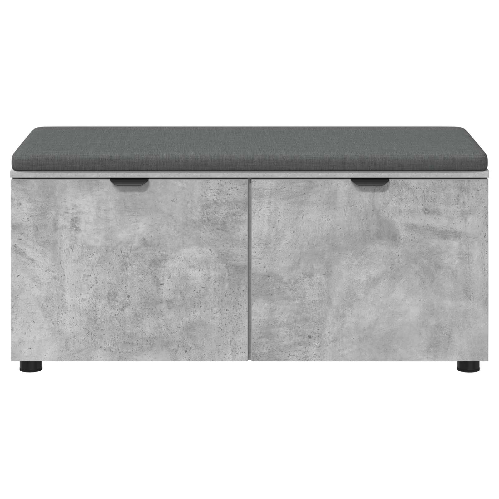Koridoriaus suolas su pagalve Betono Pilka 100 x 38 x 46 cm