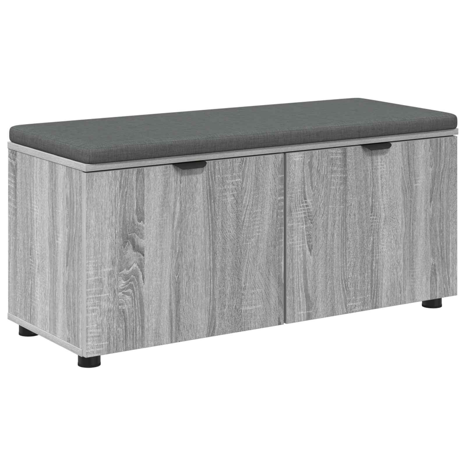 Koridoriaus suolas su pagalve Pilka Sonoma 100 x 38 x 46 cm
