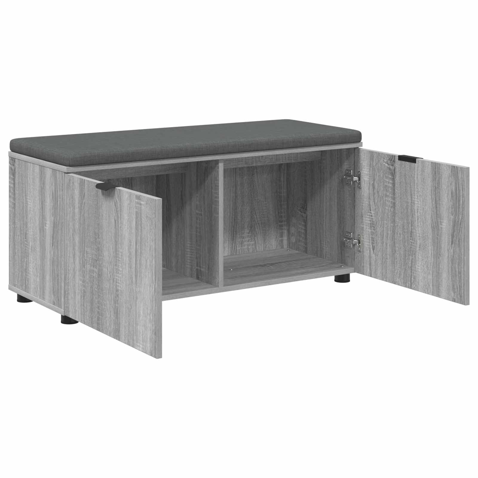Koridoriaus suolas su pagalve Pilka Sonoma 100 x 38 x 46 cm