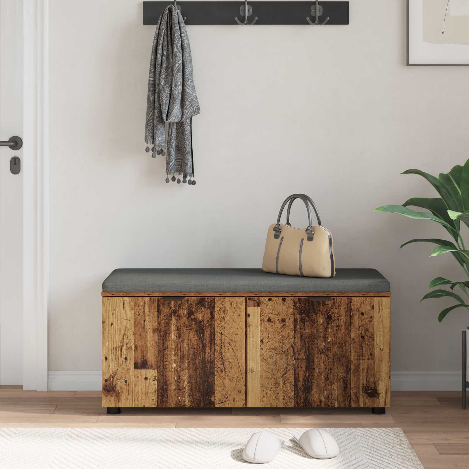 Koridoriaus suolas su pagalve Senas medis 100 x 38 x 46 cm