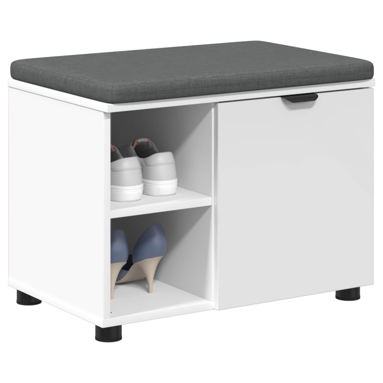 Koridora sols ar spilvenu un plauktu Balts 60 x 38 x 46 cm