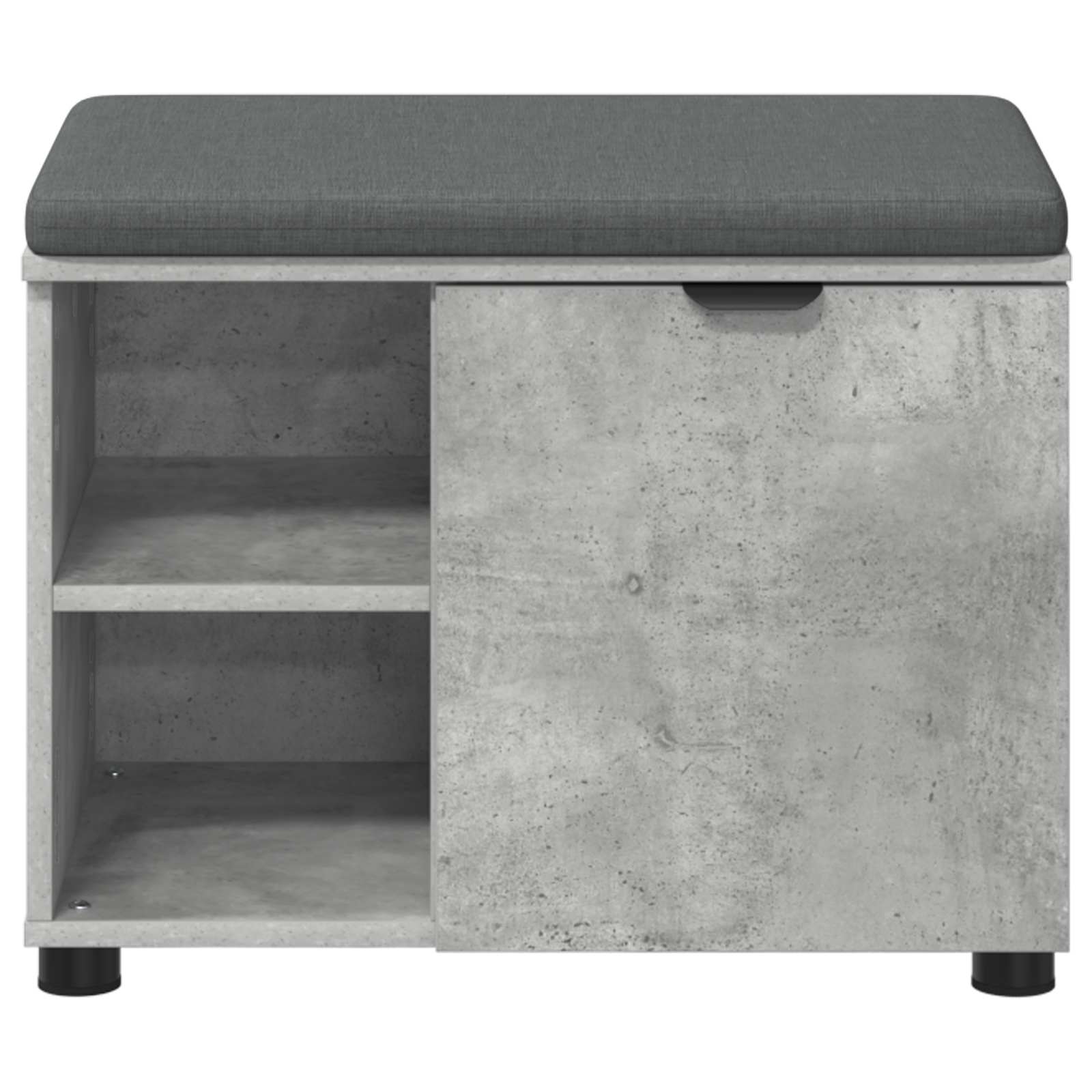 Koridoriaus suolas su pagalve Betono Pilka 60 x 38 x 46 cm