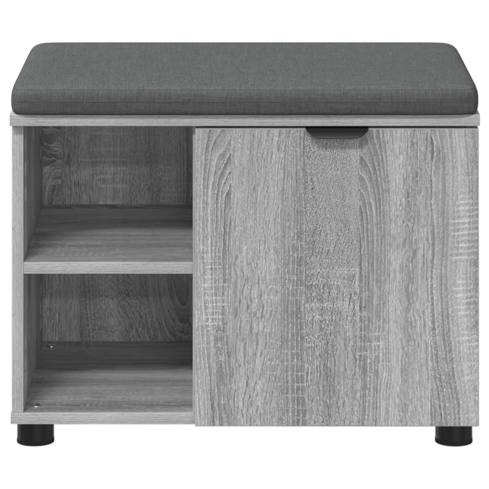 Koridoriaus suolas su pagalve Pilka Sonoma 60 x 38 x 46 cm