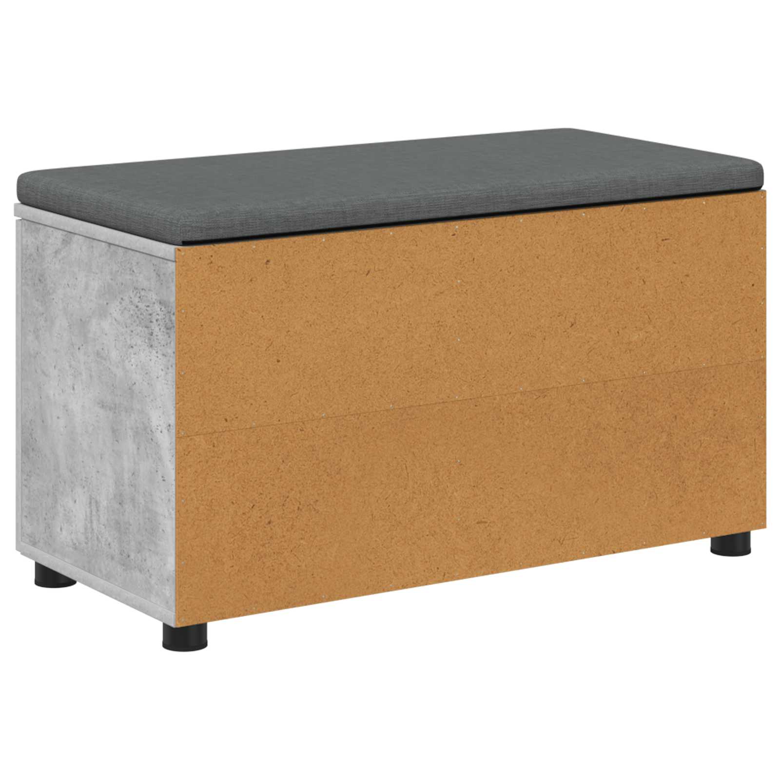 Koridoriaus suolas su pagalve Betono Pilka 80 x 38 x 46 cm