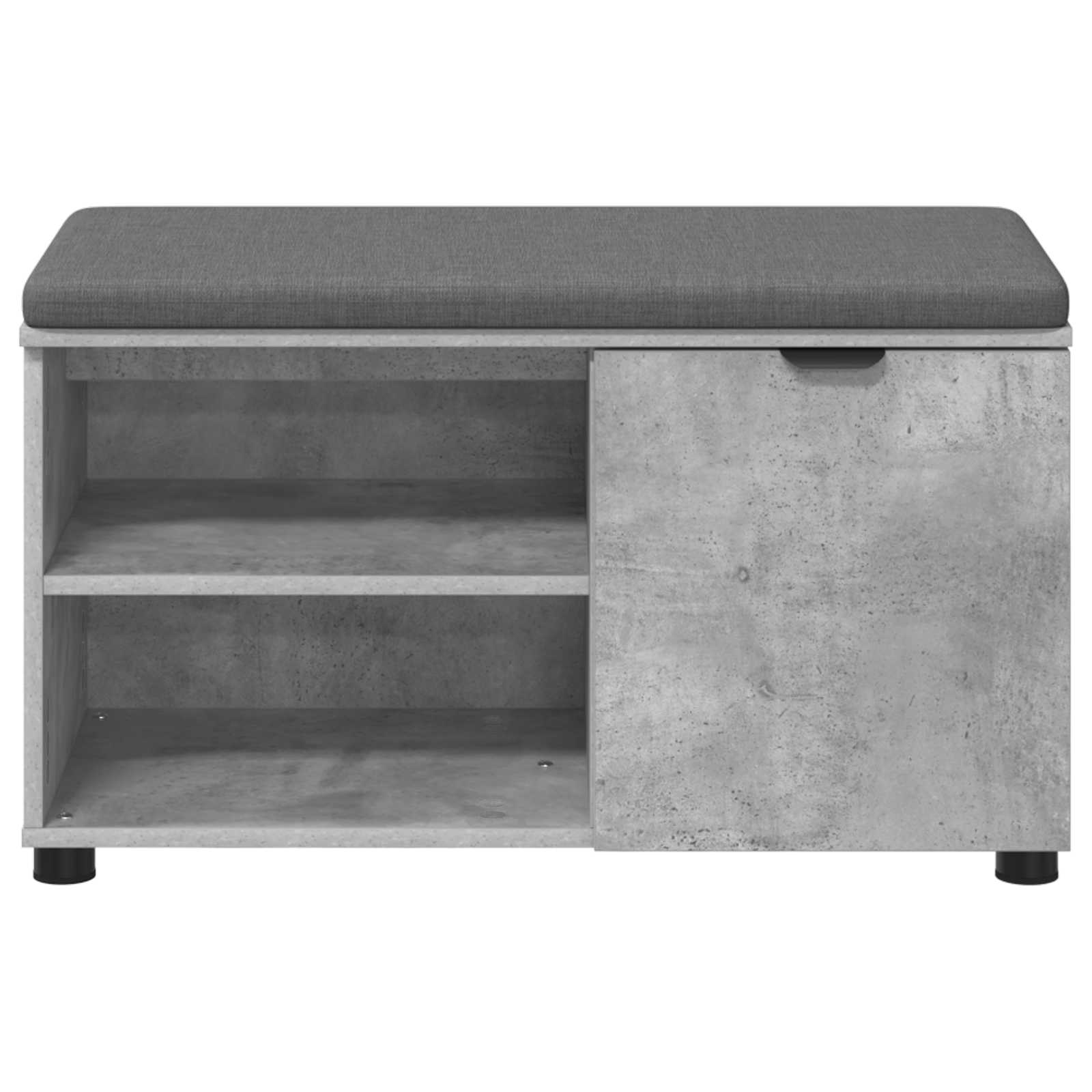 Koridoriaus suolas su pagalve Betono Pilka 80 x 38 x 46 cm
