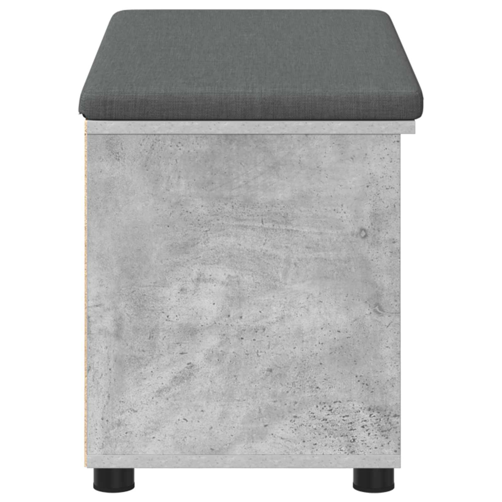 Koridoriaus suolas su pagalve Betono Pilka 80 x 38 x 46 cm