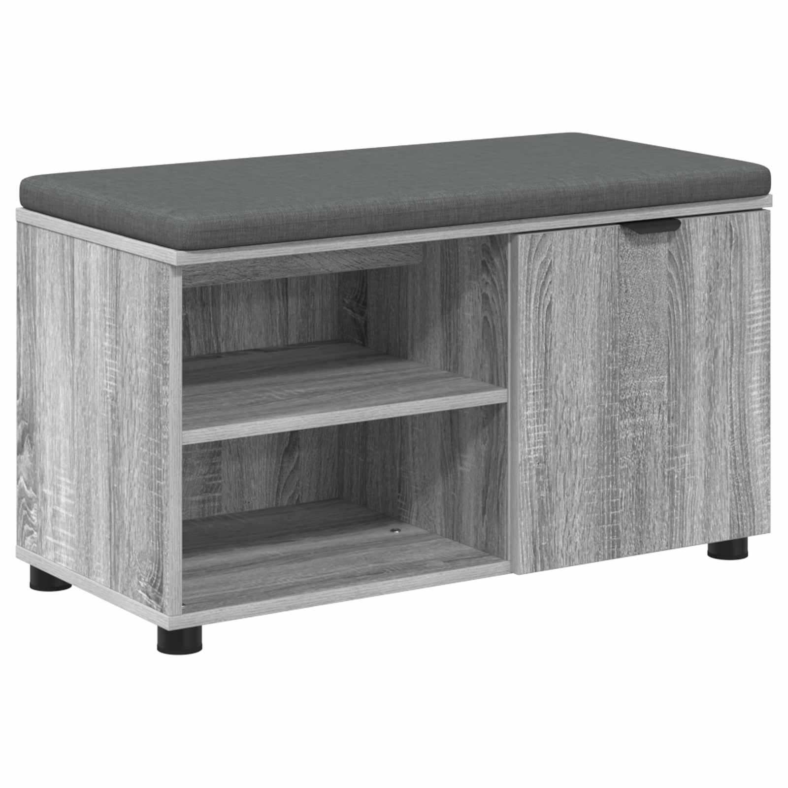 Koridoriaus suolas su pagalve Pilka Sonoma 80 x 38 x 46 cm