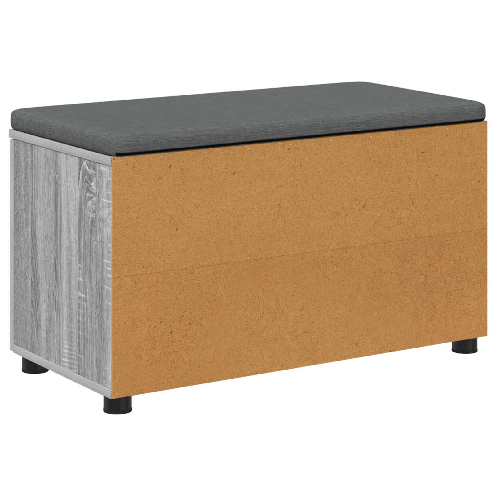 Koridoriaus suolas su pagalve Pilka Sonoma 80 x 38 x 46 cm